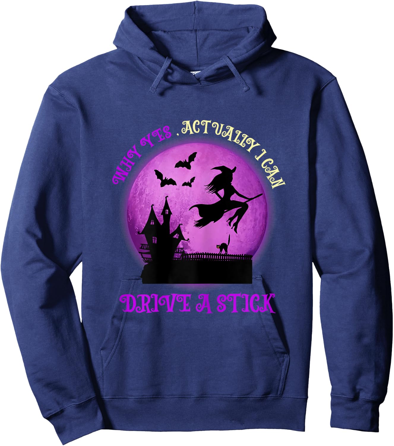 Funny Halloween Why yes actually I can drive a stick Hoodie - Hoodie | Navy