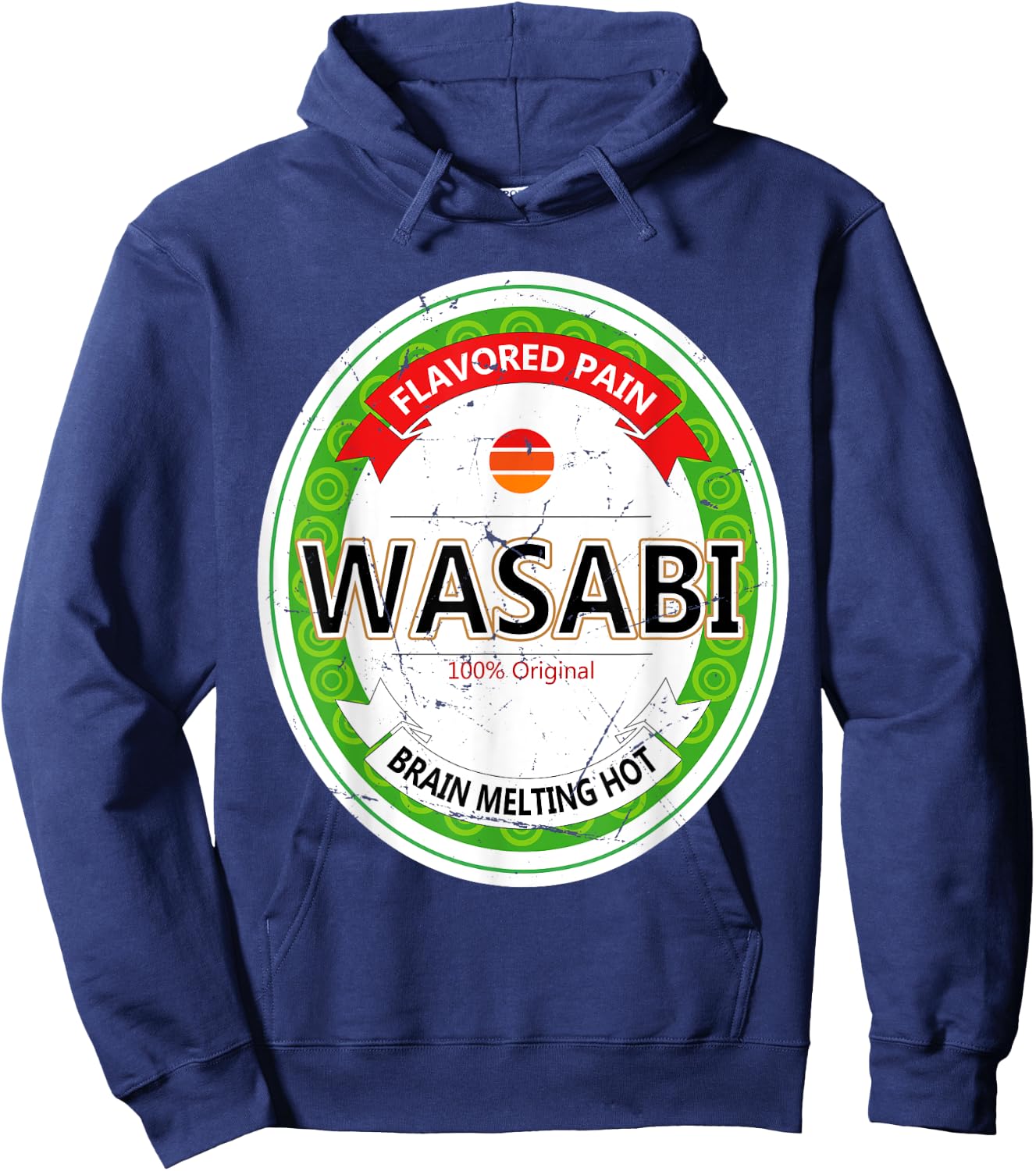 Wasabi Funny Japanese Sushi Condiment Halloween Costume Hoodie - Hoodie | Navy