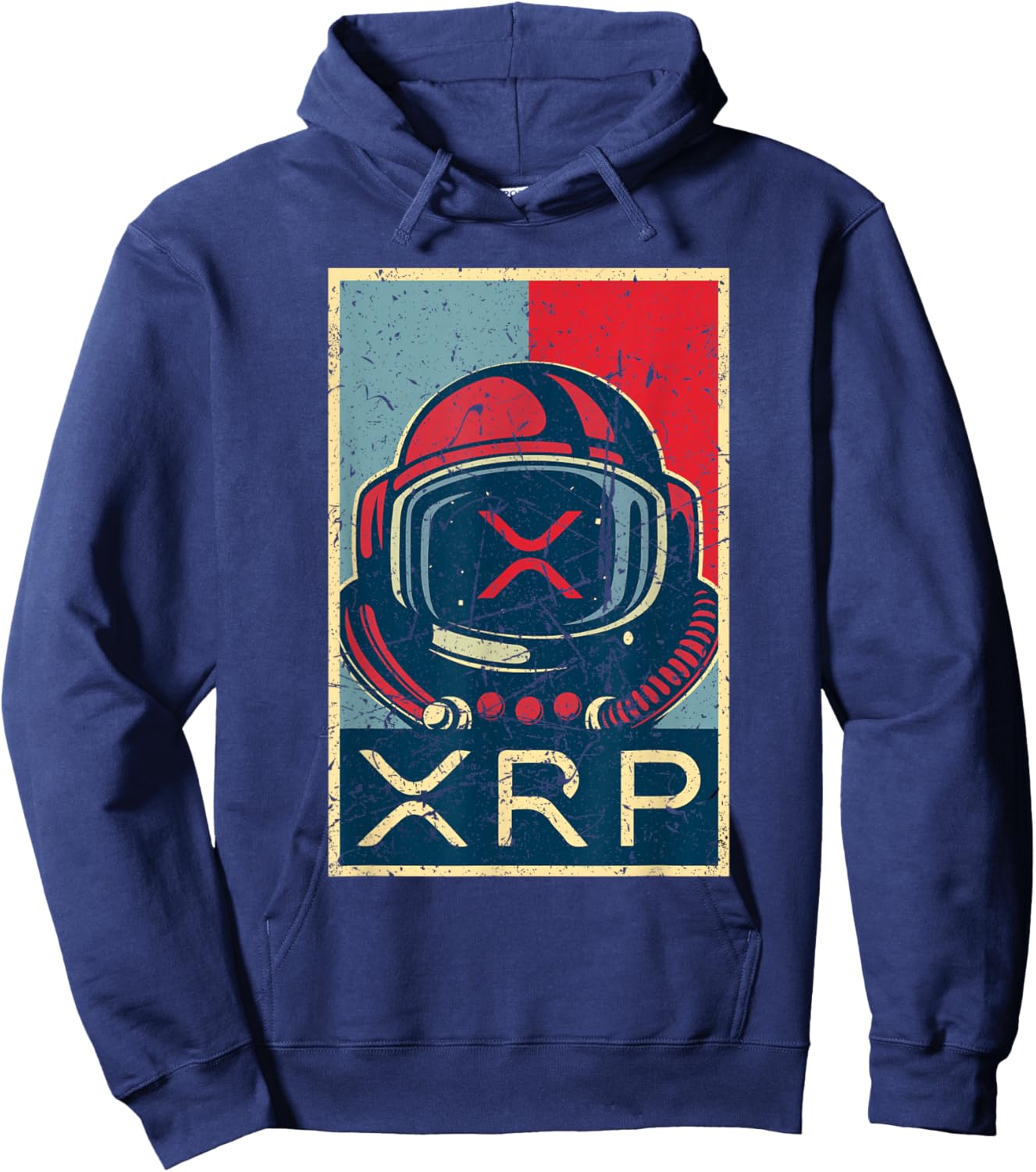 Retro Vintage XRP Ripple Clothing Astronaut Men Women Hoodie - Hoodie | Navy