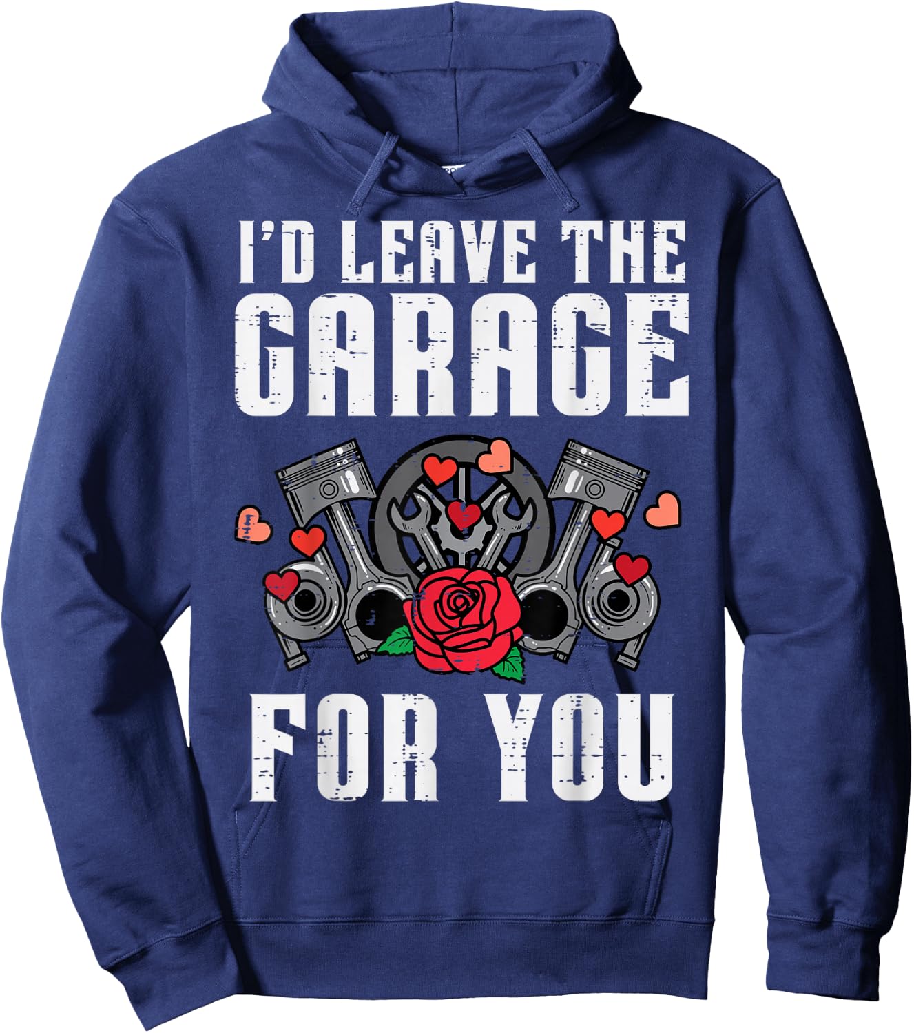 Valentines Day Mechanic Id Leave Garage For You Men Boys Kid Hoodie - Hoodie | Navy