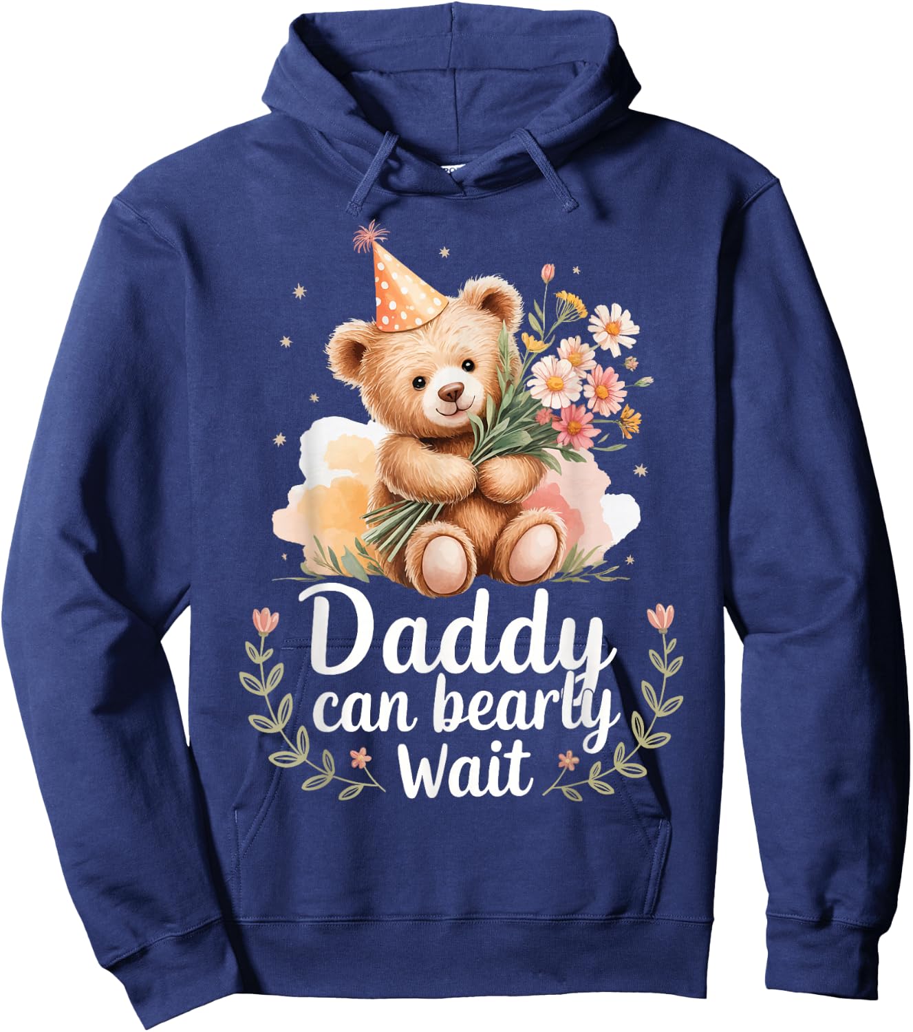 Daddy Can Bearly Wait Hoodie - Hoodie | Navy