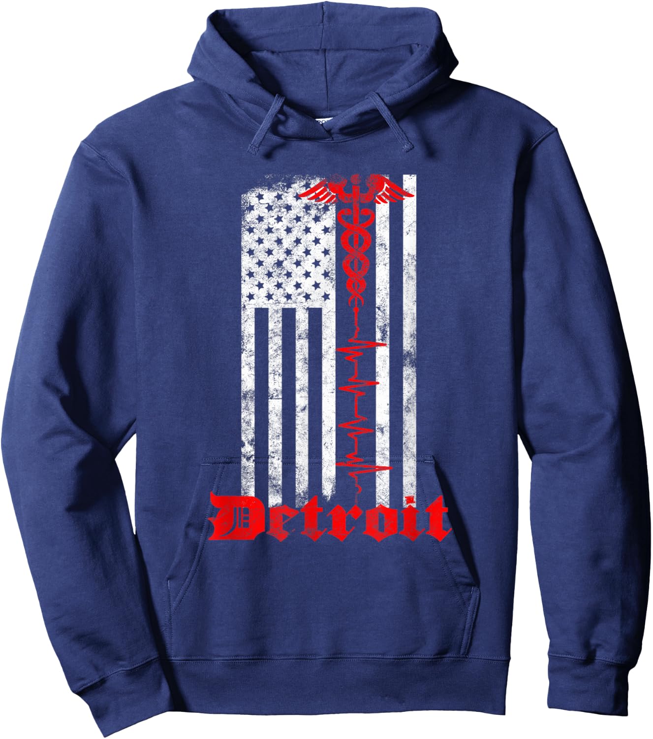 Detroit Medical Shirt Nurse Gift EMS First Responder Hoodie - Hoodie | Navy