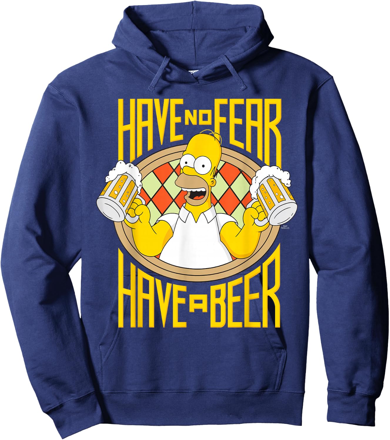 The Simpsons Homer Beer Fear Chill-Out Weekend Brewmaster Hoodie - Hoodie | Navy