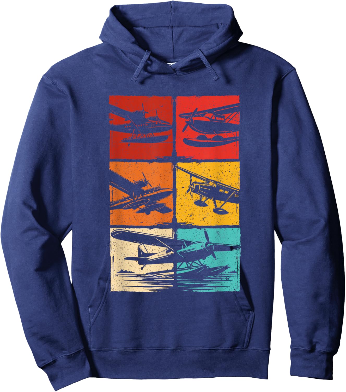 Seaplane Colorful Grid Hoodie - Hoodie | Navy