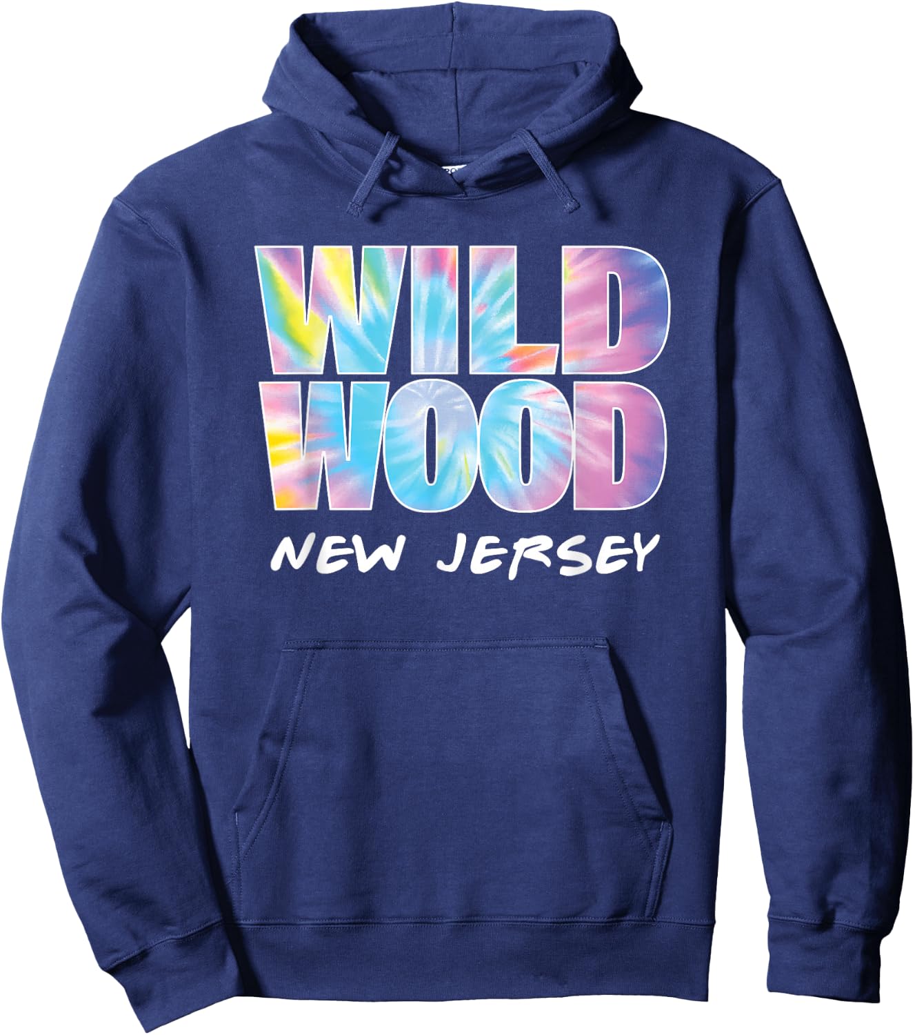 Tie Dye Wildwood New Jersey Souvenir for kids boys & girls Hoodie - Hoodie | Navy