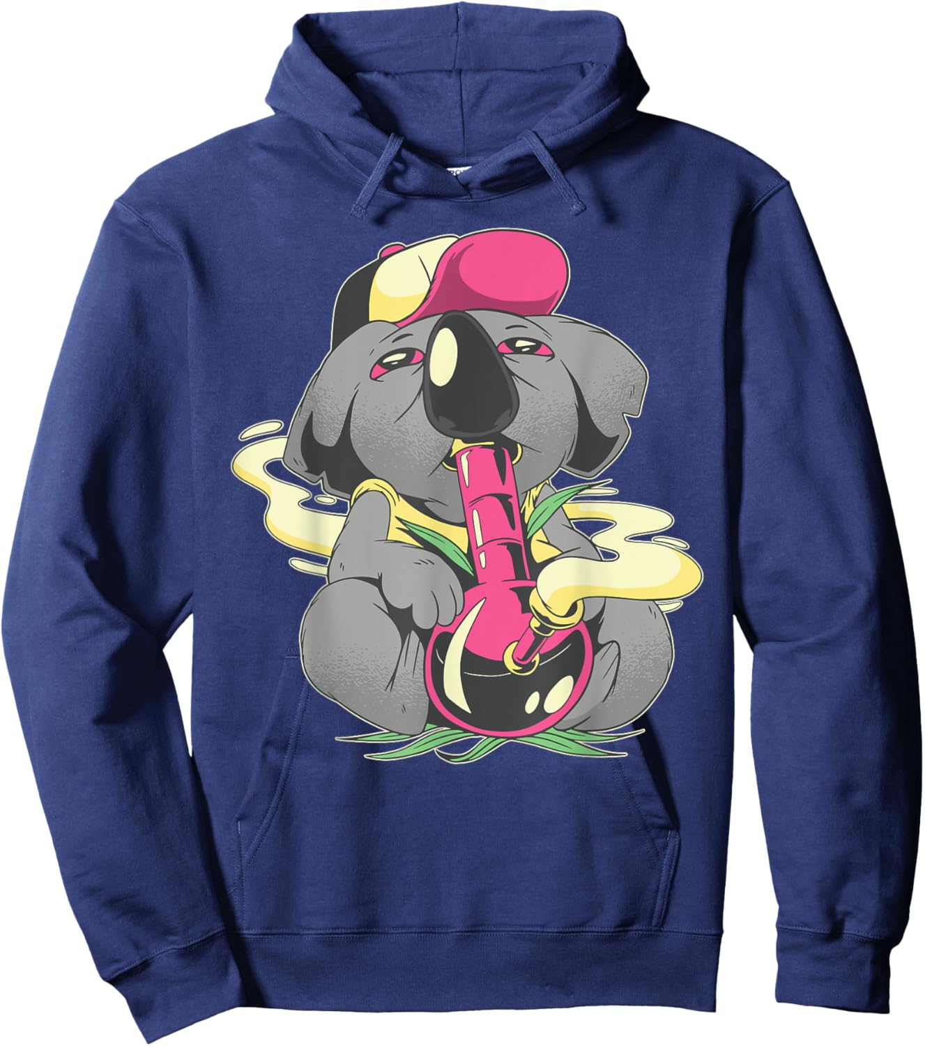 Pothead Koala Smoke Marijuana Bong Kush Stoner Psychadelic Hoodie - Hoodie | Navy
