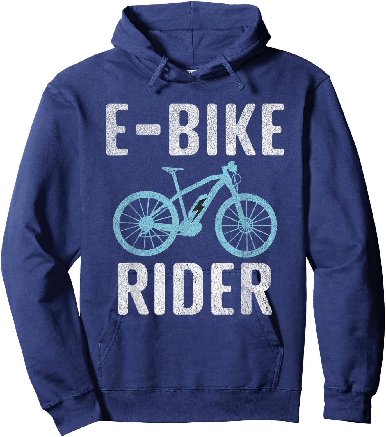 E Bike Rider E Biking Electric Bike Bicycle Hoodie - Hoodie | Navy