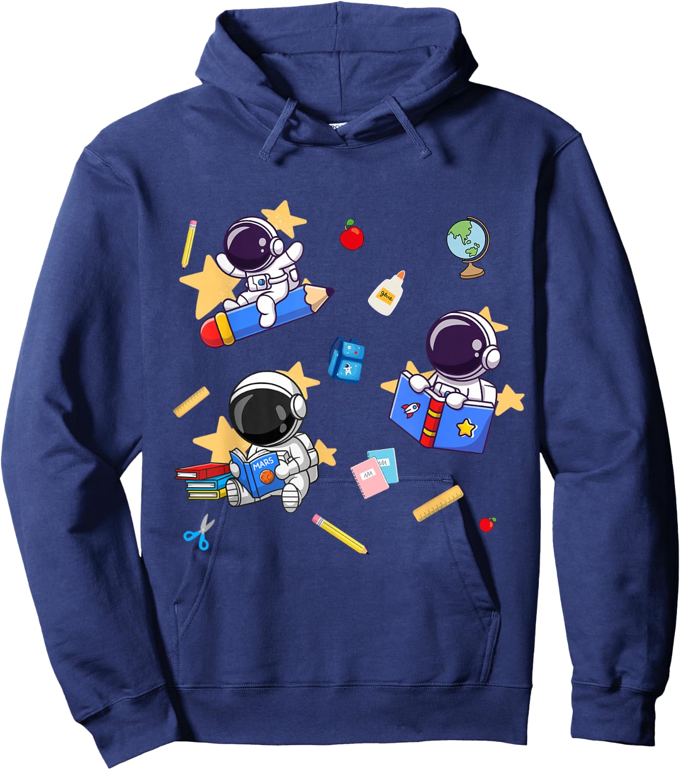 Blast Off to Learning: Back to School Astronaut Hoodie - Hoodie | Navy