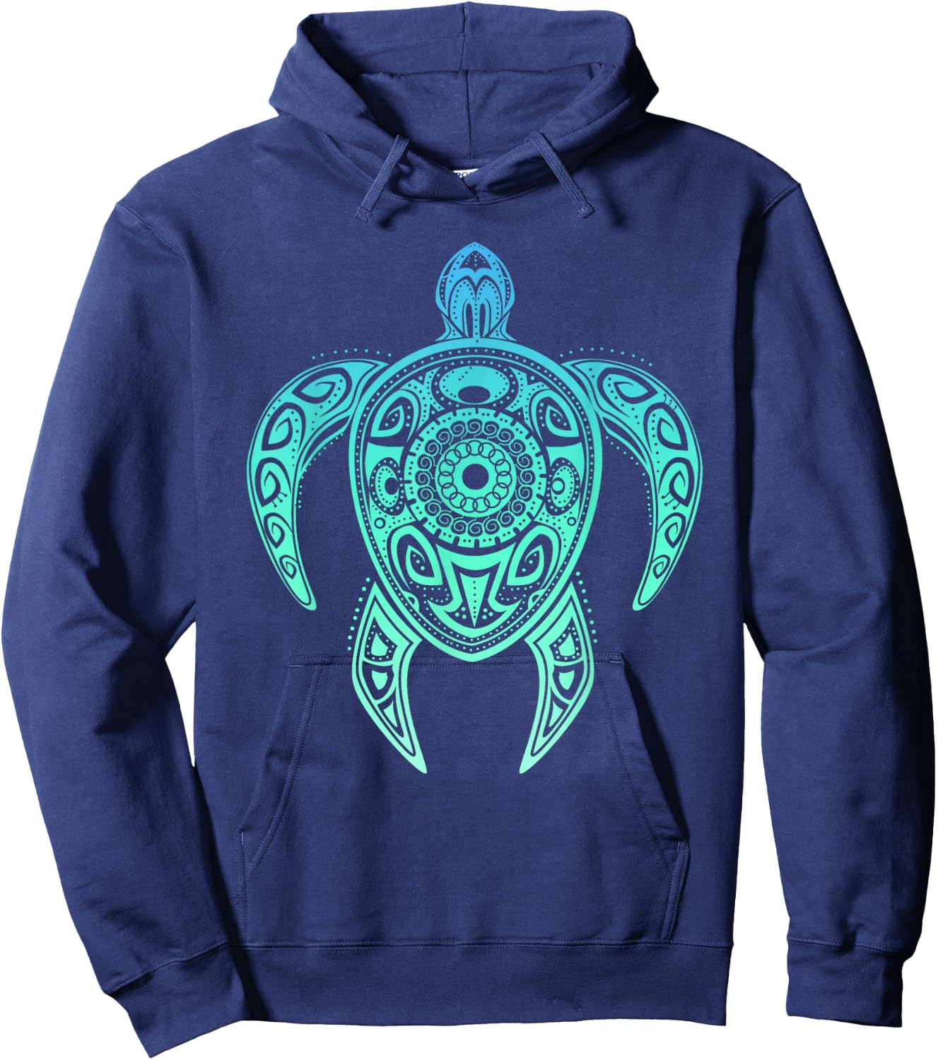 Colorful Turtle Watercolor Maori Ocean Scuba Hoodie - Hoodie | Navy
