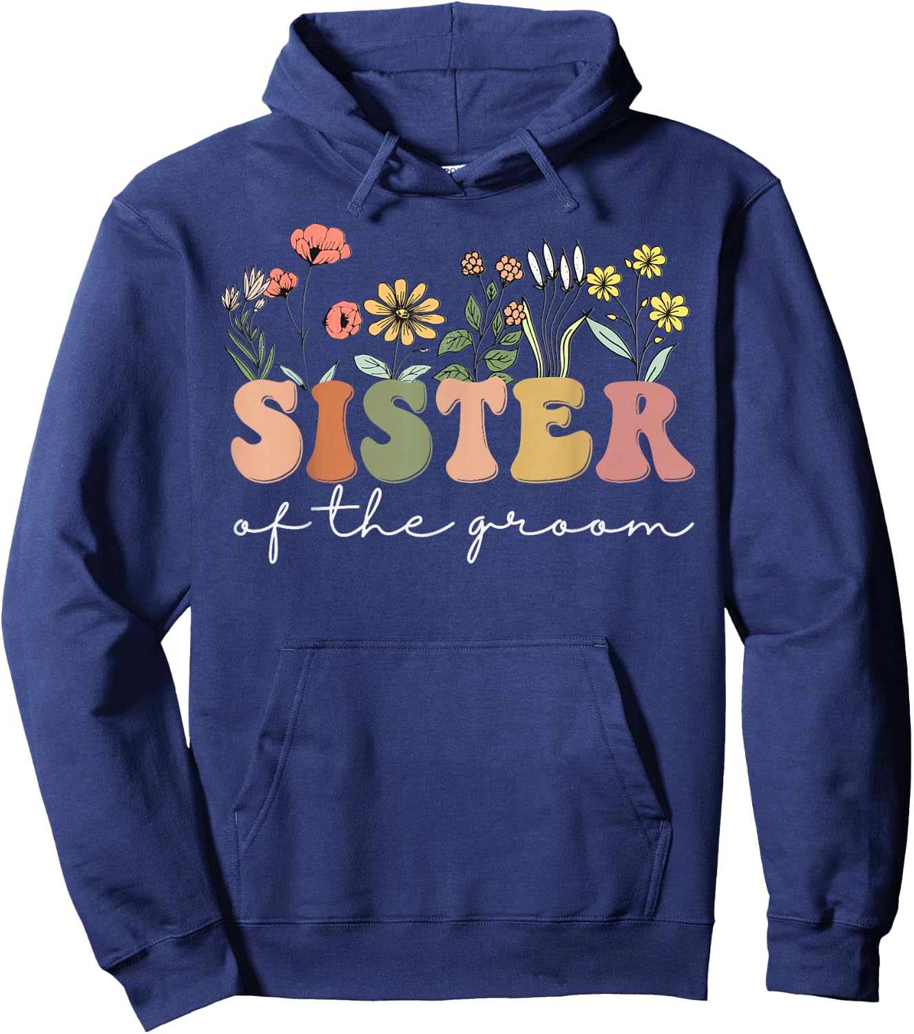 Wedding Shower for Sister from Bride Sister of the Groom Hoodie - Hoodie | Navy