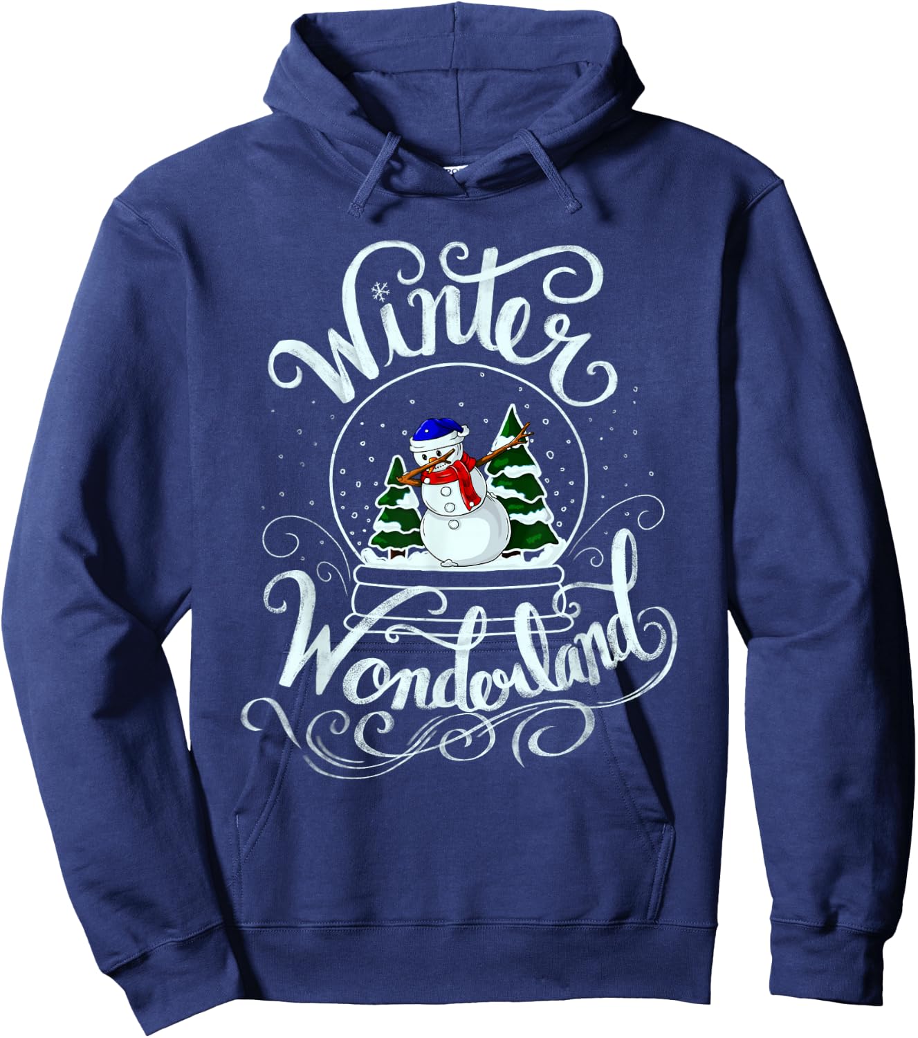 Winter Wonderland Snow Glob Xmas Dabbing Snowman Snowball Hoodie - Hoodie | Navy