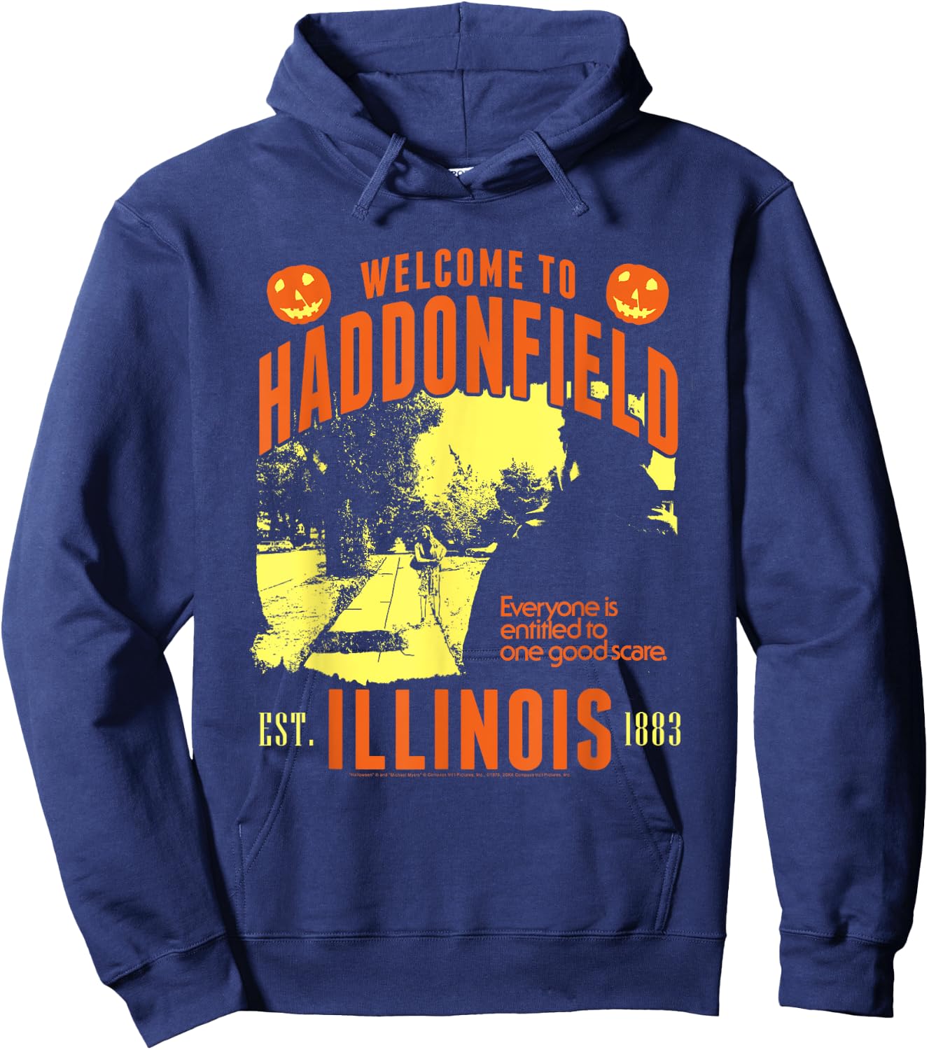 Halloween Welcome to Haddonfield Hoodie - Hoodie | Navy