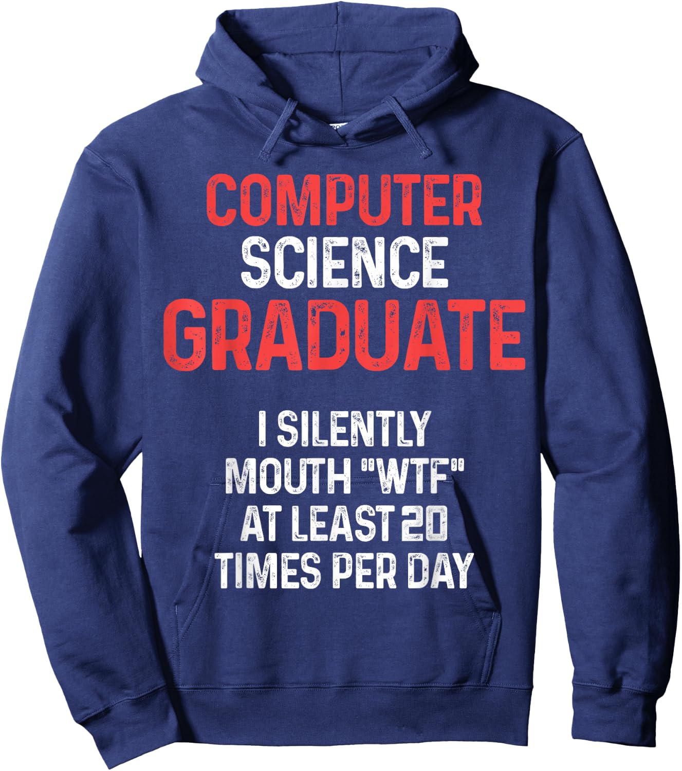 Computer Science IT Graduate Silently Graduation Hoodie - Hoodie | Navy
