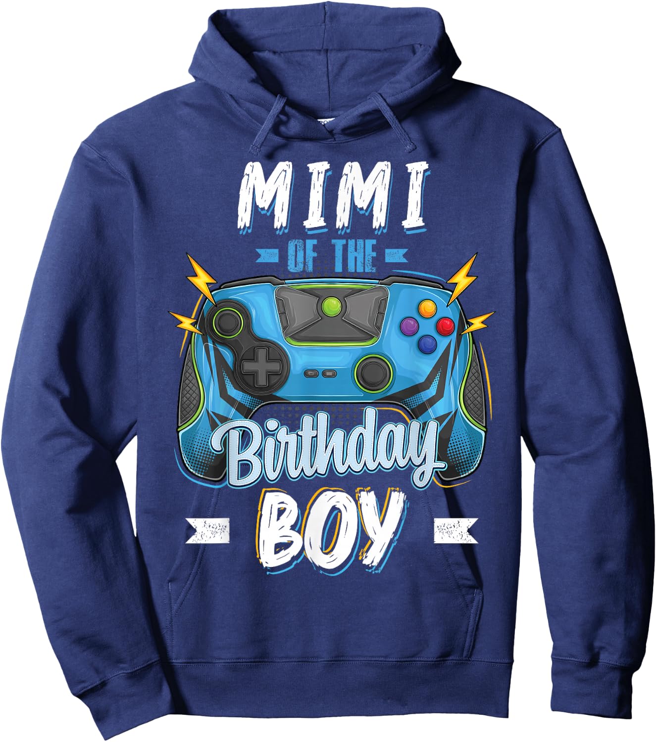 Mimi of the Birthday Boy Matching family Video Gamer party Hoodie - Hoodie | Navy
