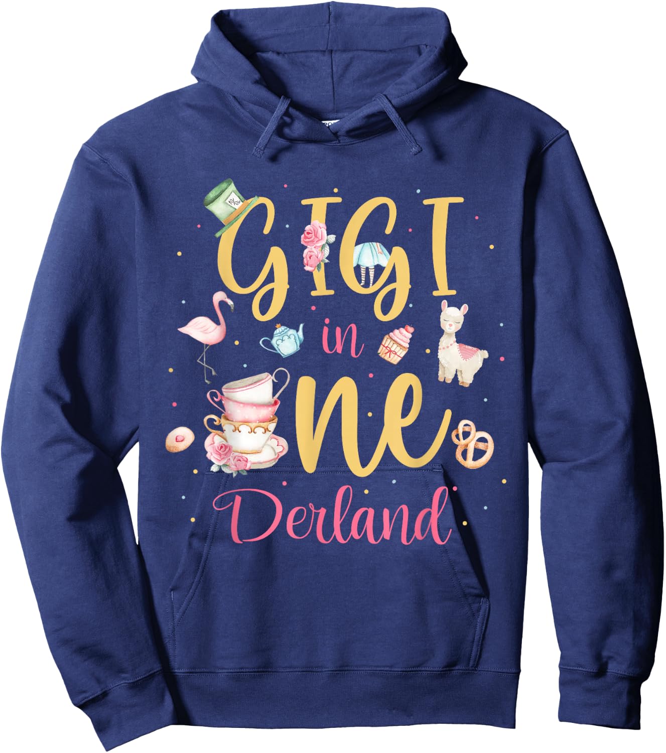 Gigi In Onederland Shirt - Grandma Of The 1st Birthday Girl Hoodie - Hoodie | Navy