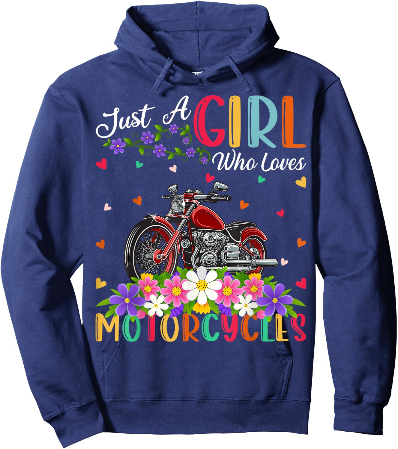 Motorcycle Lover Just A Girl Who Loves Motorcycle Hoodie - Hoodie | Navy