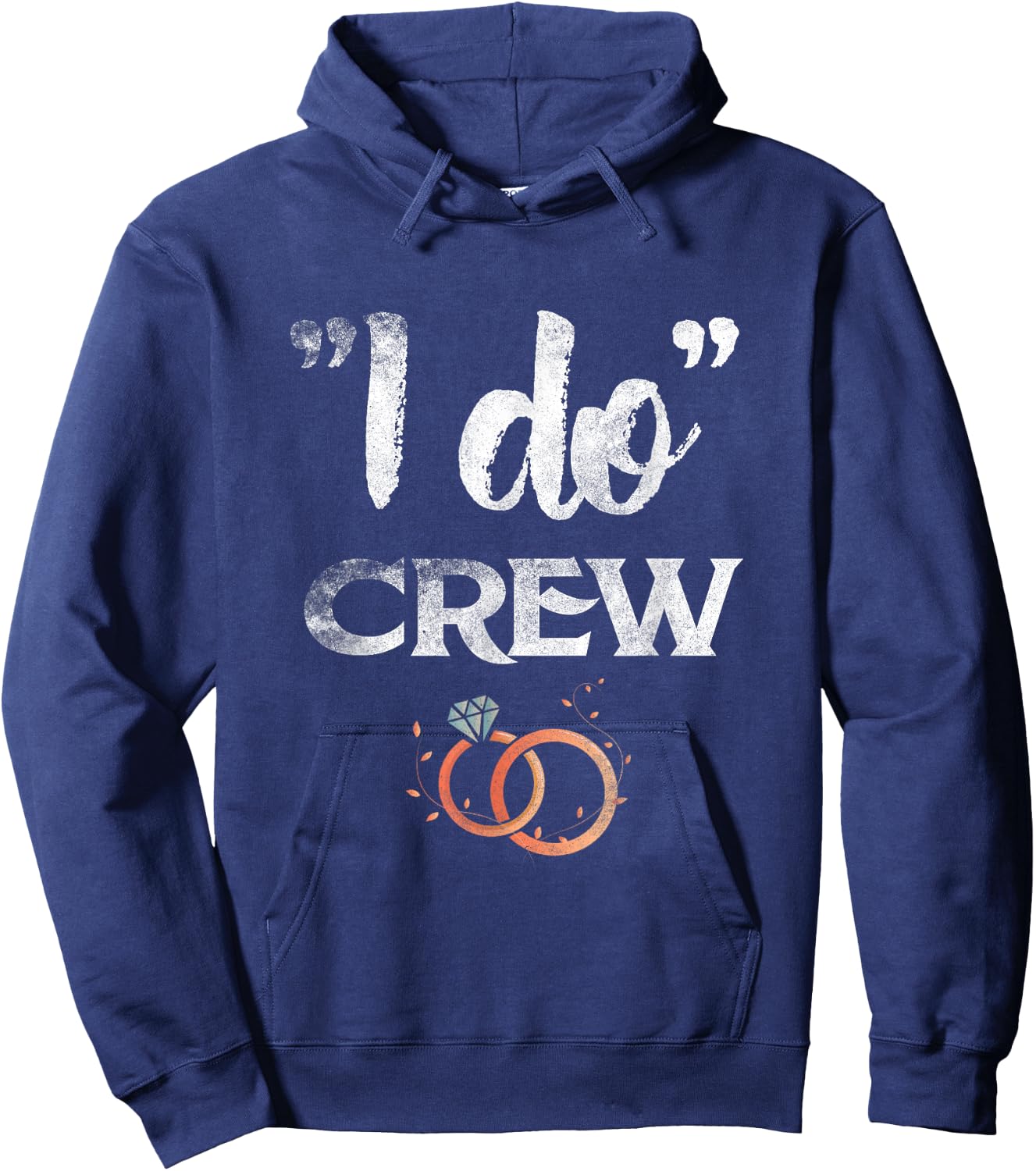 I Do Crew Wedding Bride Groom Funny T shirt Diamond Ring Hoodie - Hoodie | Navy