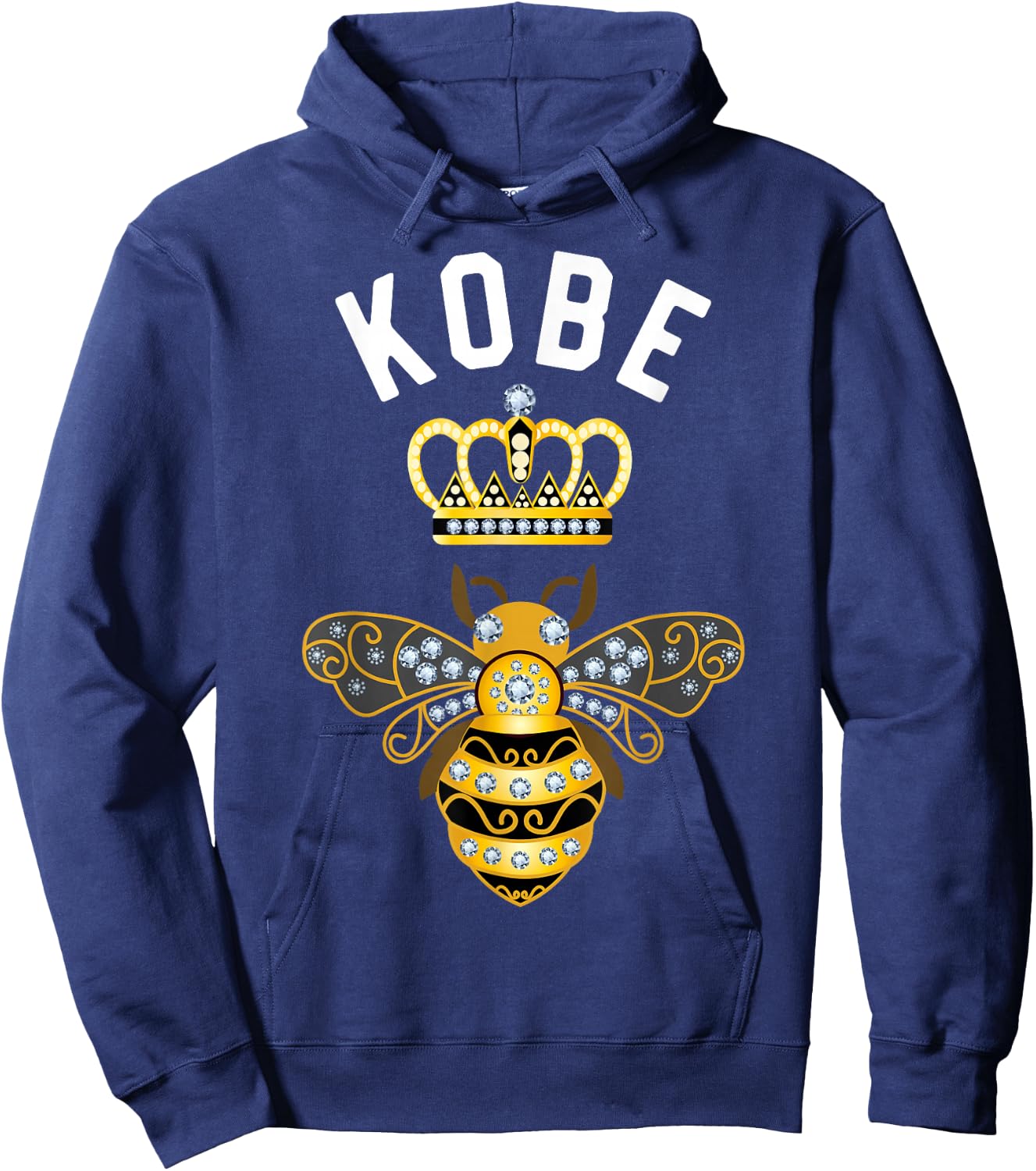Kobe Name Kobe Birthday Gifts Queen Crown Bee Kobe Hoodie - Hoodie | Navy