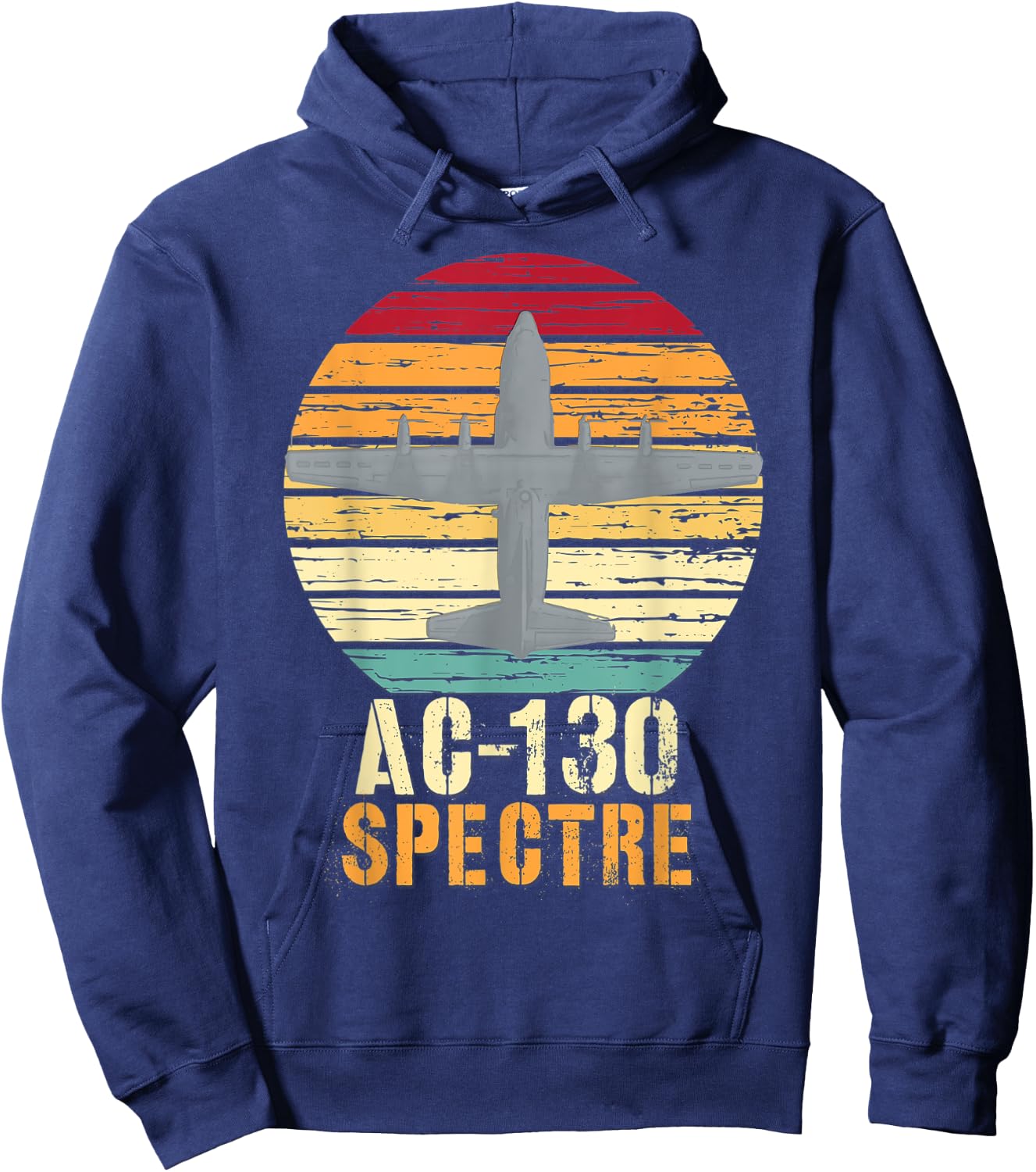 Vintage AC-130 Spectre Gunship Military Shirt Hoodie - Hoodie | Navy