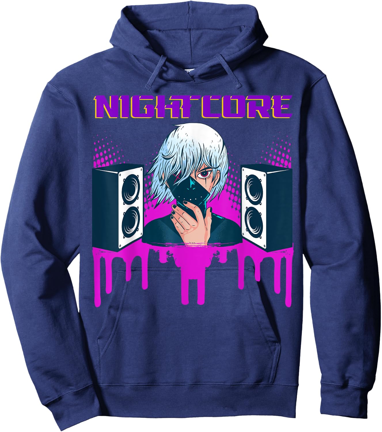 Manga nightcore music and Japanese equals love anime Hoodie - Hoodie | Navy
