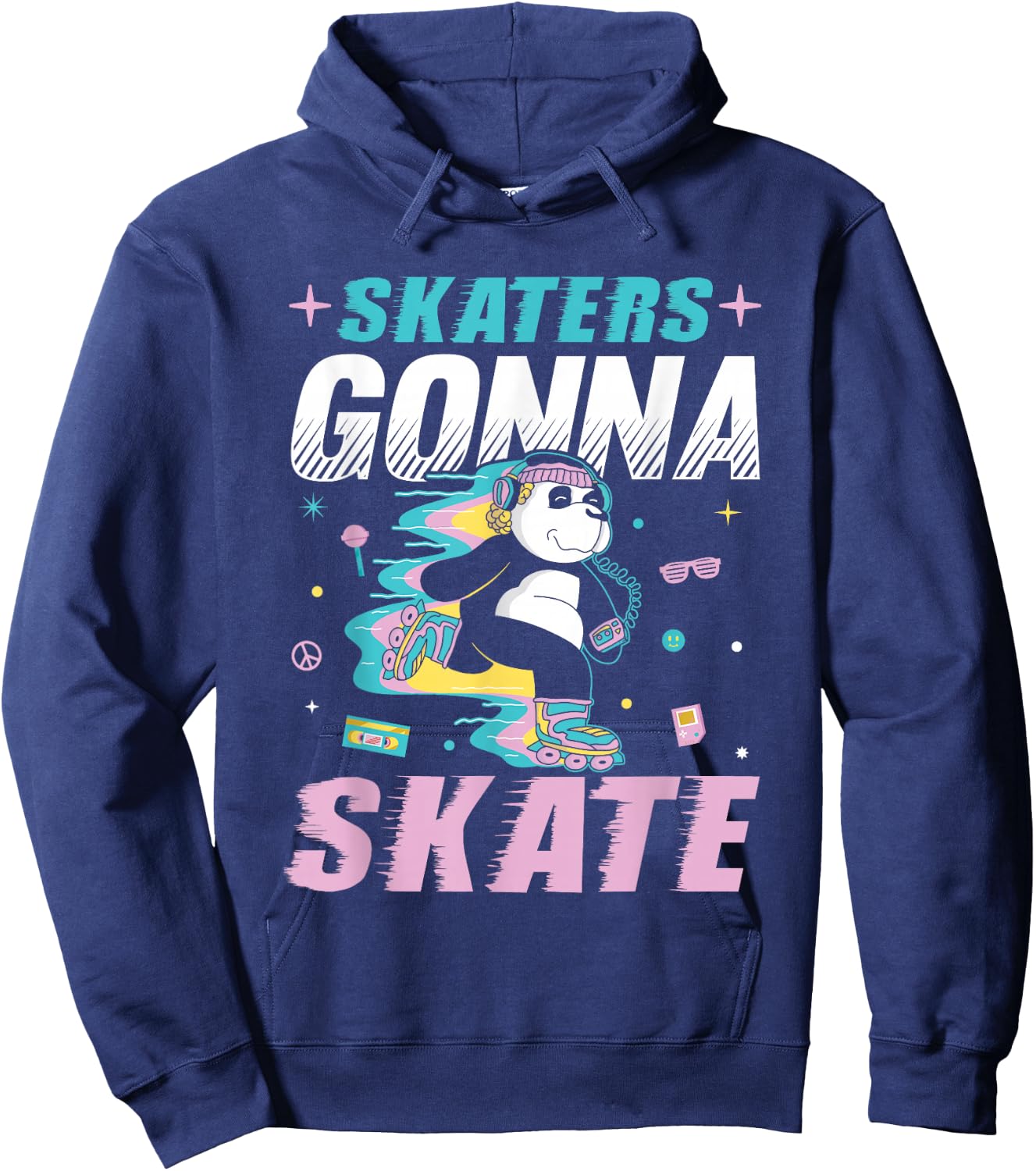 Skaters Gonna Skate Roller Disco Roller Skating Hoodie - Hoodie | Navy