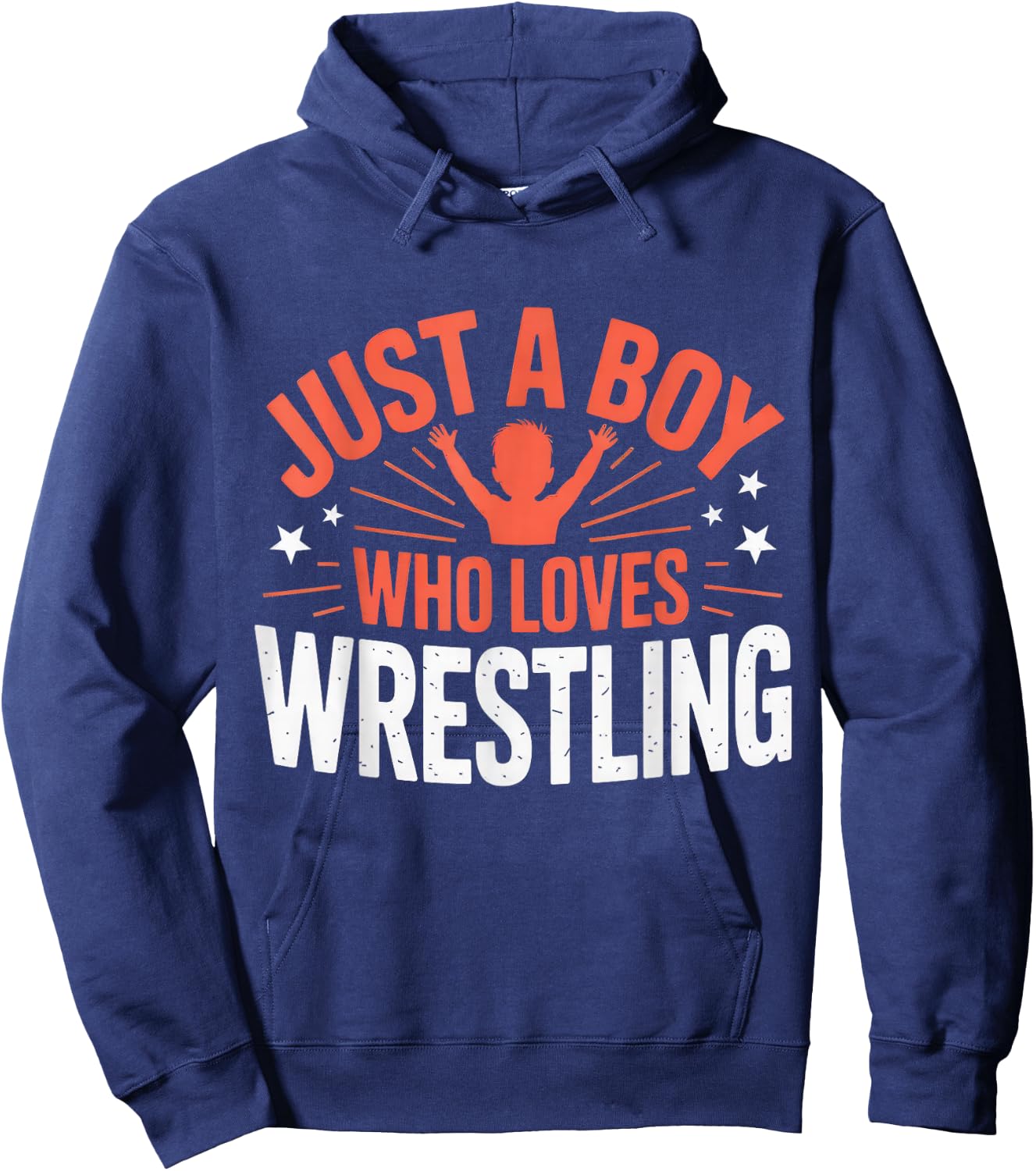 Just a Boy Who Loves Wrestling, Boys & Children, Wrestler Boy Hoodie - Hoodie | Navy