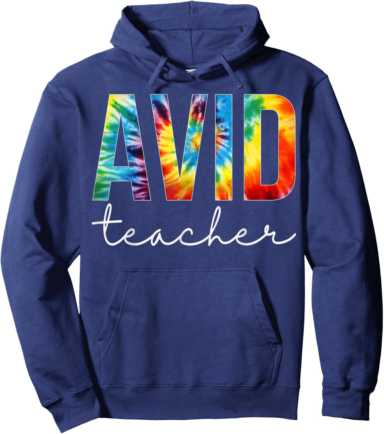 Avid Teacher Tie Dye Appreciation Day Hello Back To School Women Hoodie - Hoodie | Navy