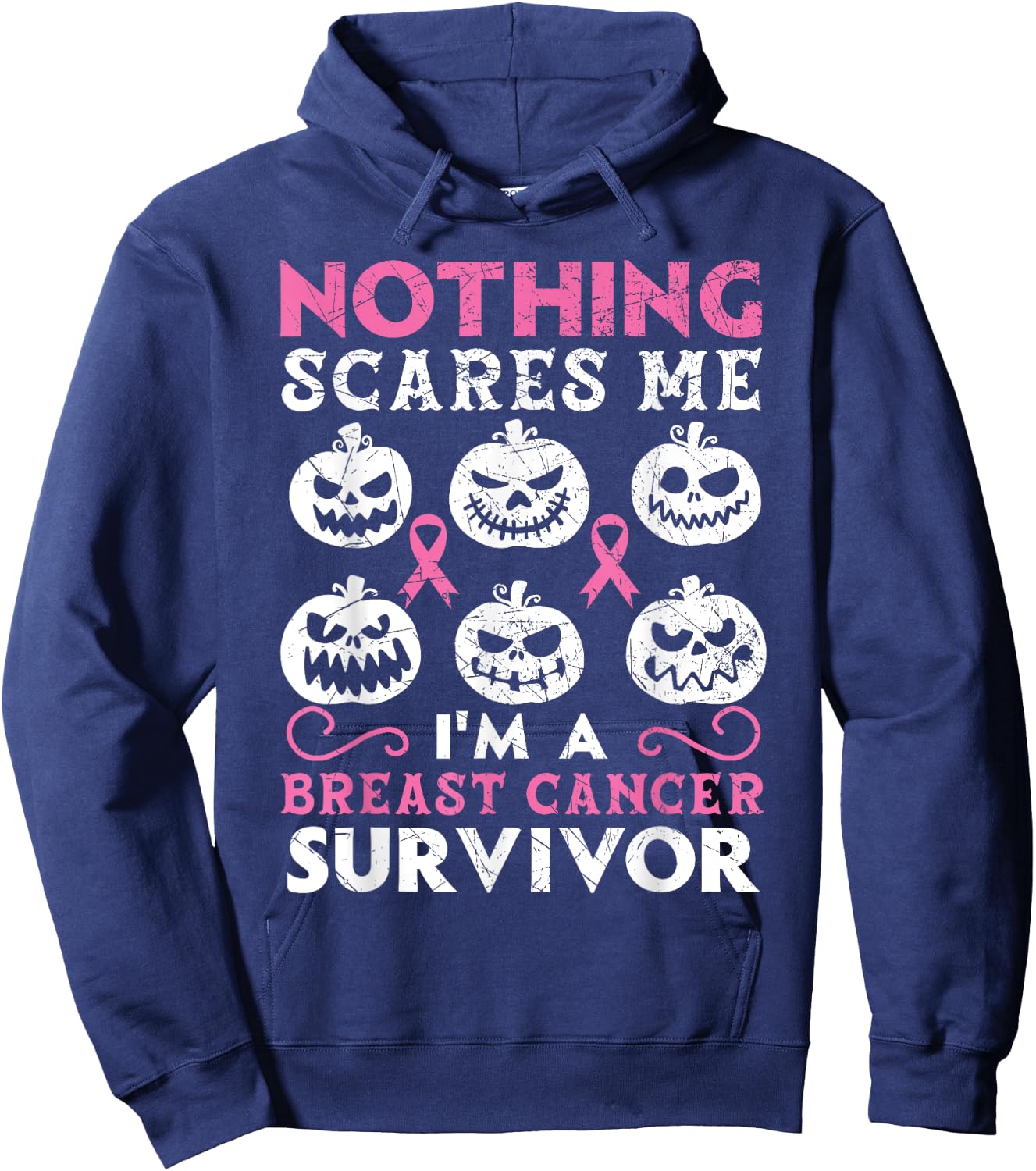 I'm A Breast Cancer Survivor Breast Cancer Awareness Hoodie - Hoodie | Navy