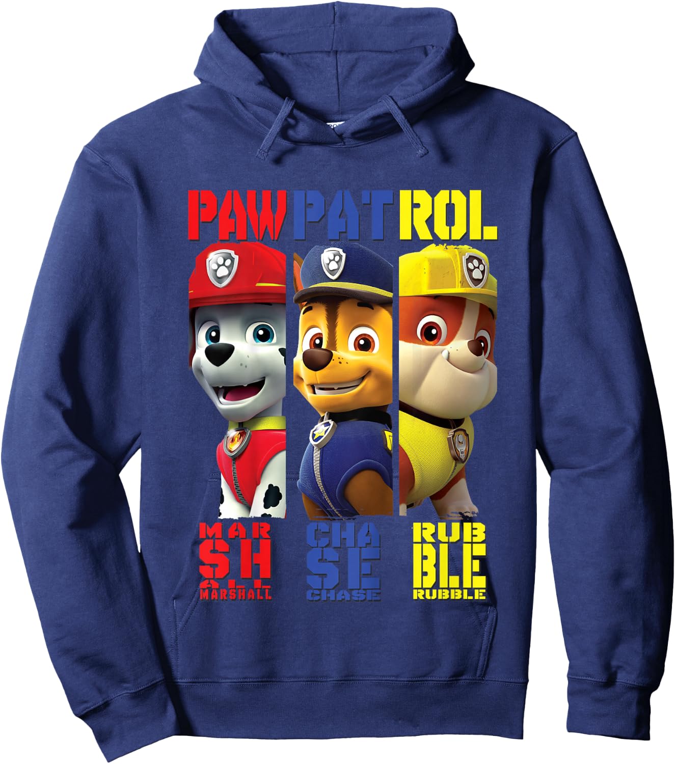 Kids PAW Patrol Marshall, Chase, & Rubble Character Hoodie - Hoodie | Navy