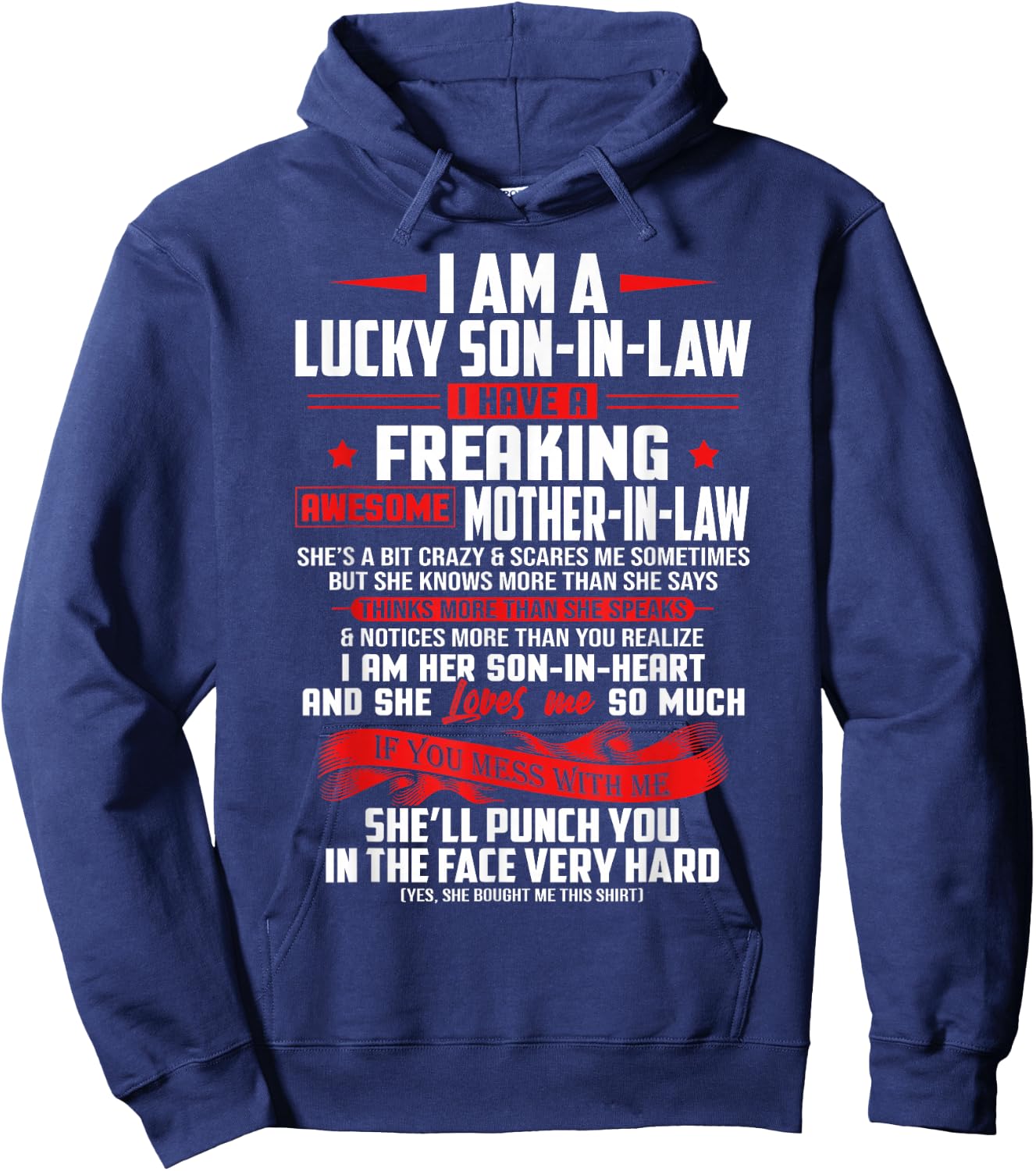 Lucky Son-In-Law Of Mother-In-Law I Love My Mother In Law Hoodie - Hoodie | Navy