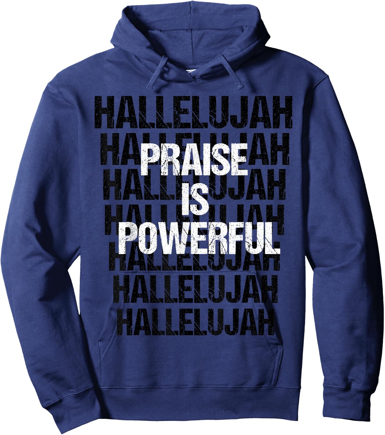 Hallelujah Inspirational Praise And Worship Christian Shirt Hoodie - Hoodie | Navy