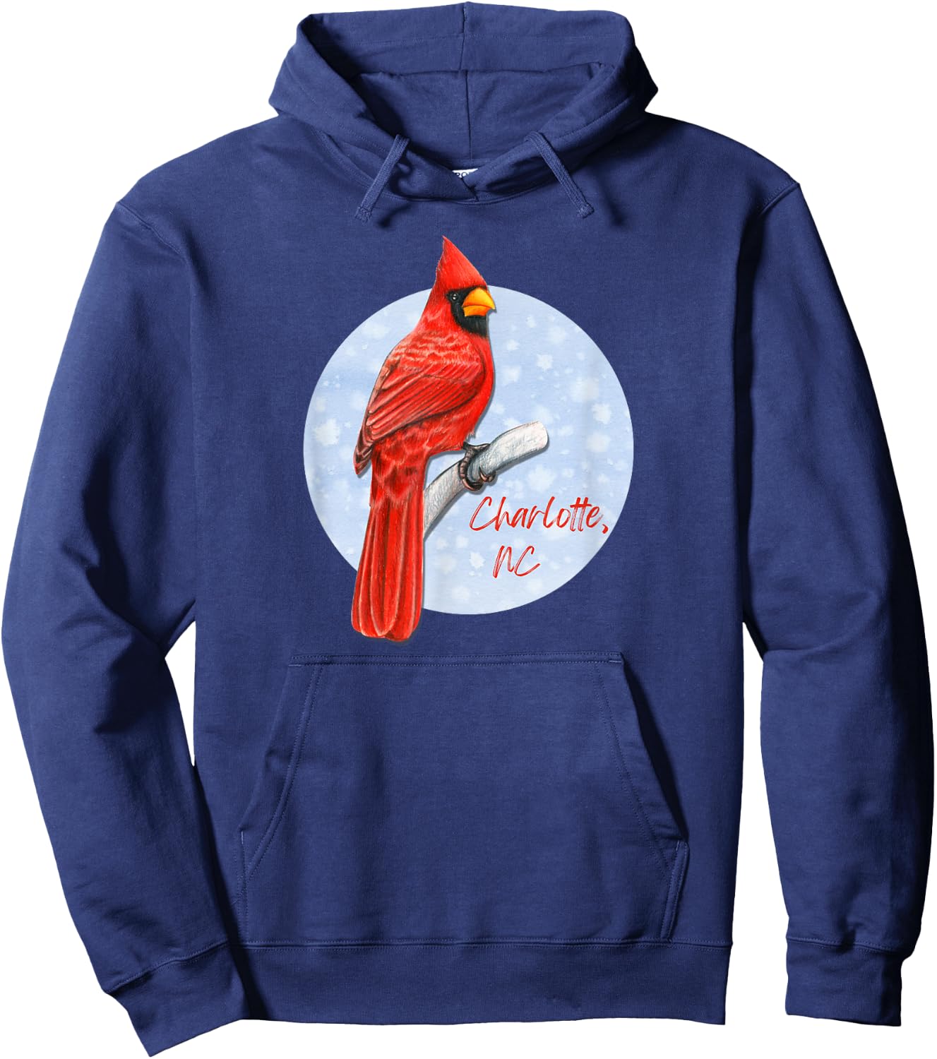 Charlotte Pride Red Cardinal Birder, Birdwatching Hoodie - Hoodie | Navy