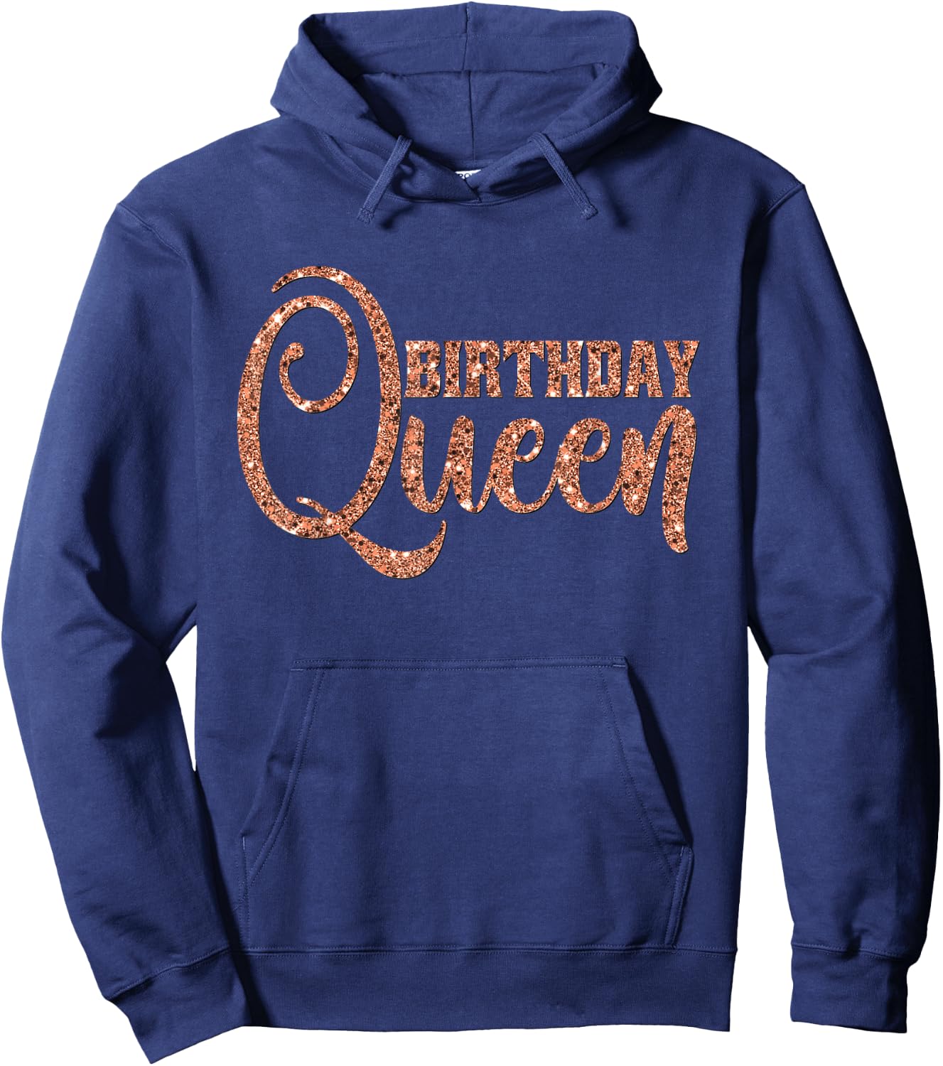 Birthday Queen Gift Girly Rose Wife Bestie Hoodie - Hoodie | Navy