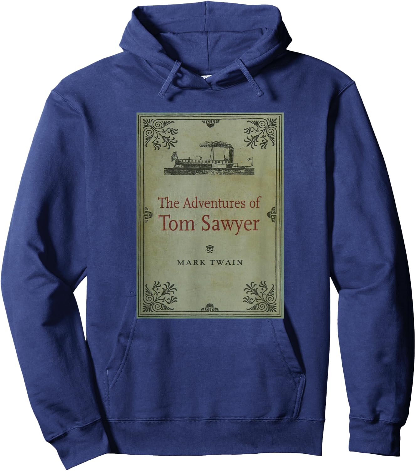 The Adventures of Tom Sawyer (1885) Book Cover Hoodie - Hoodie | Navy
