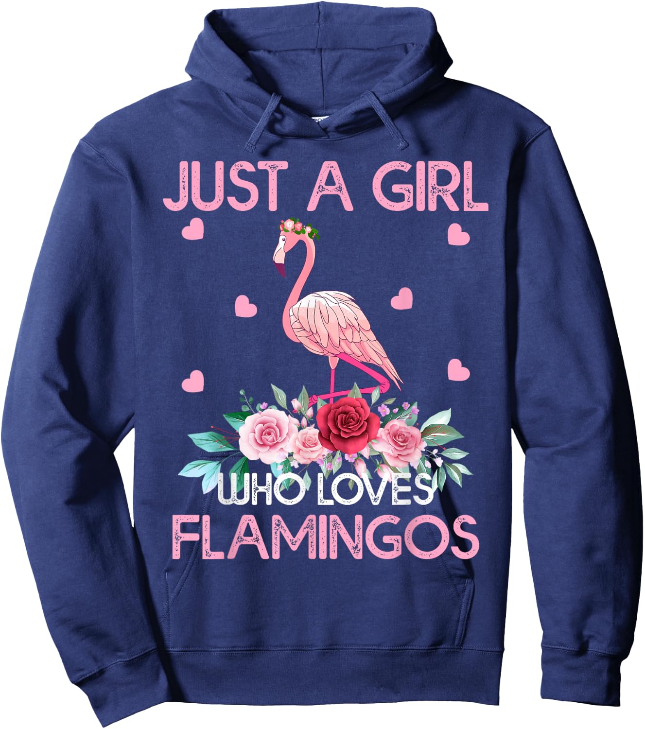 Flamingo Bird Lover Gift Just A Girl Who Loves Flamingos Hoodie - Hoodie | Navy