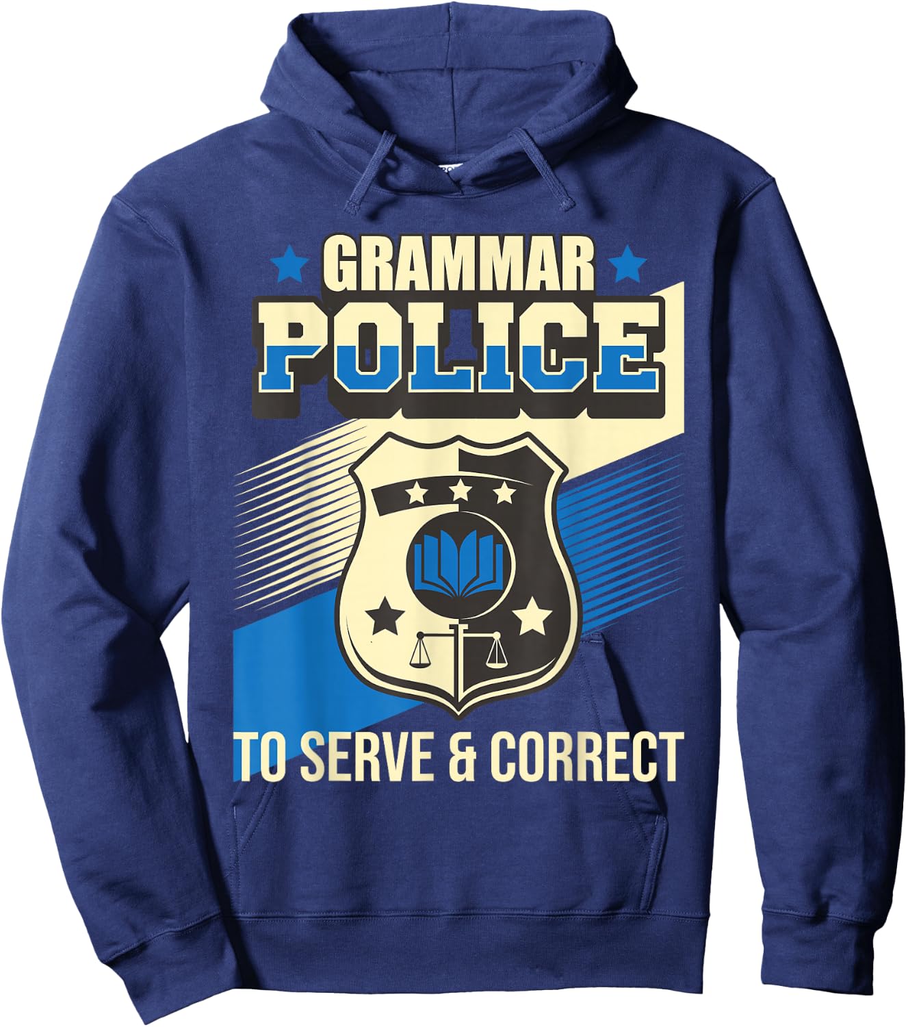 Grammar Police to Serve & Correct - English Grammarian Hoodie - Hoodie | Navy