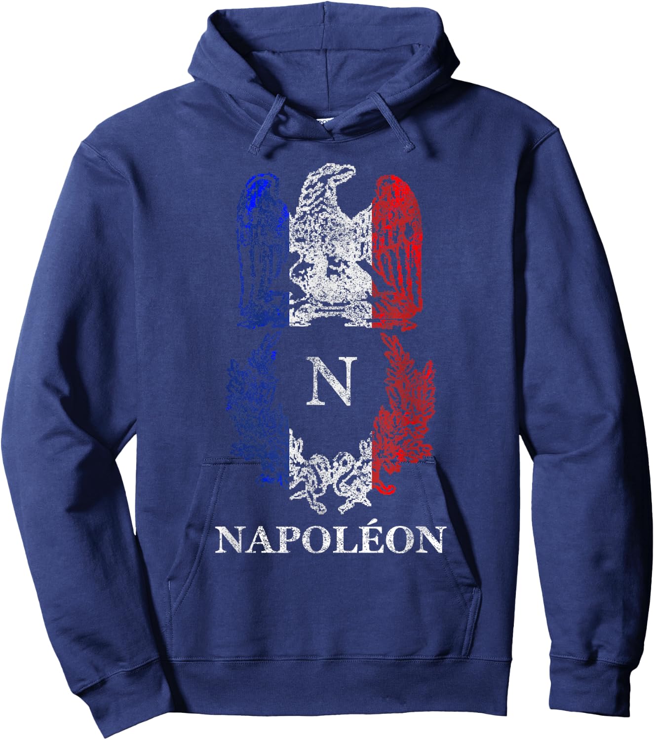 Napoleon Bonaparte Eagle Emblem Insignia French Flag Hoodie - Hoodie | Navy