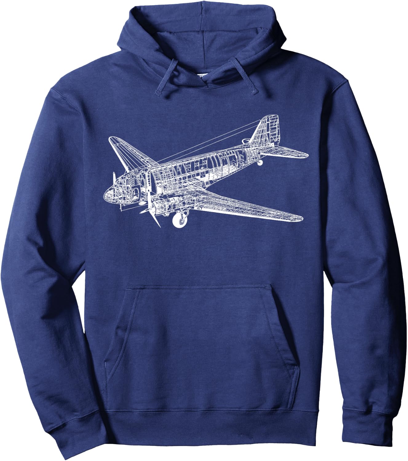 Vintage DC-3 Airplane Douglas DC-3 Hoodie - Hoodie | Navy