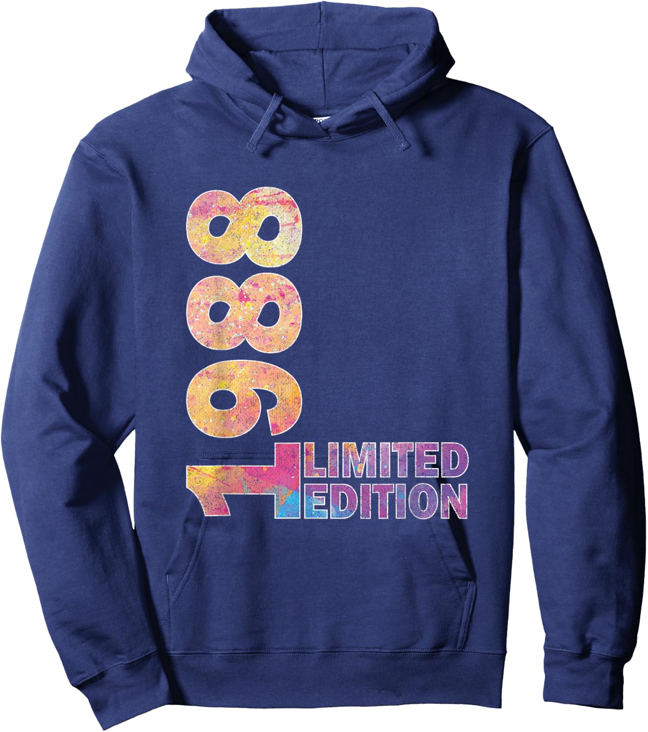 37th Birthday Gift women hued born 1988 turning 37 Year Old Hoodie - Hoodie | Navy