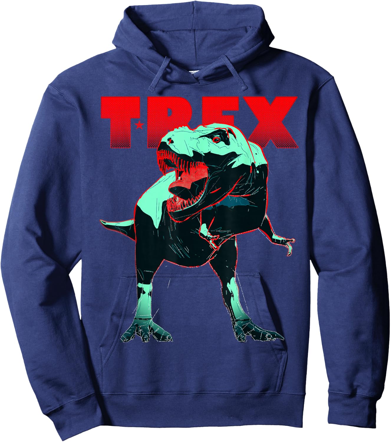 Dinosaur Shirt T Rex Tyrannosaurus Roaring Dino Graphic Hoodie - Hoodie | Navy