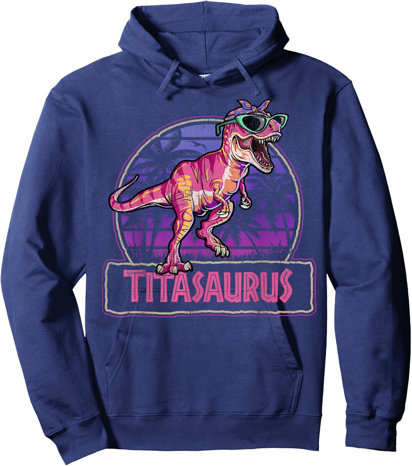 Titasaurus T Rex Dinosaur Tita Saurus Family Matching Women Hoodie - Hoodie | Navy