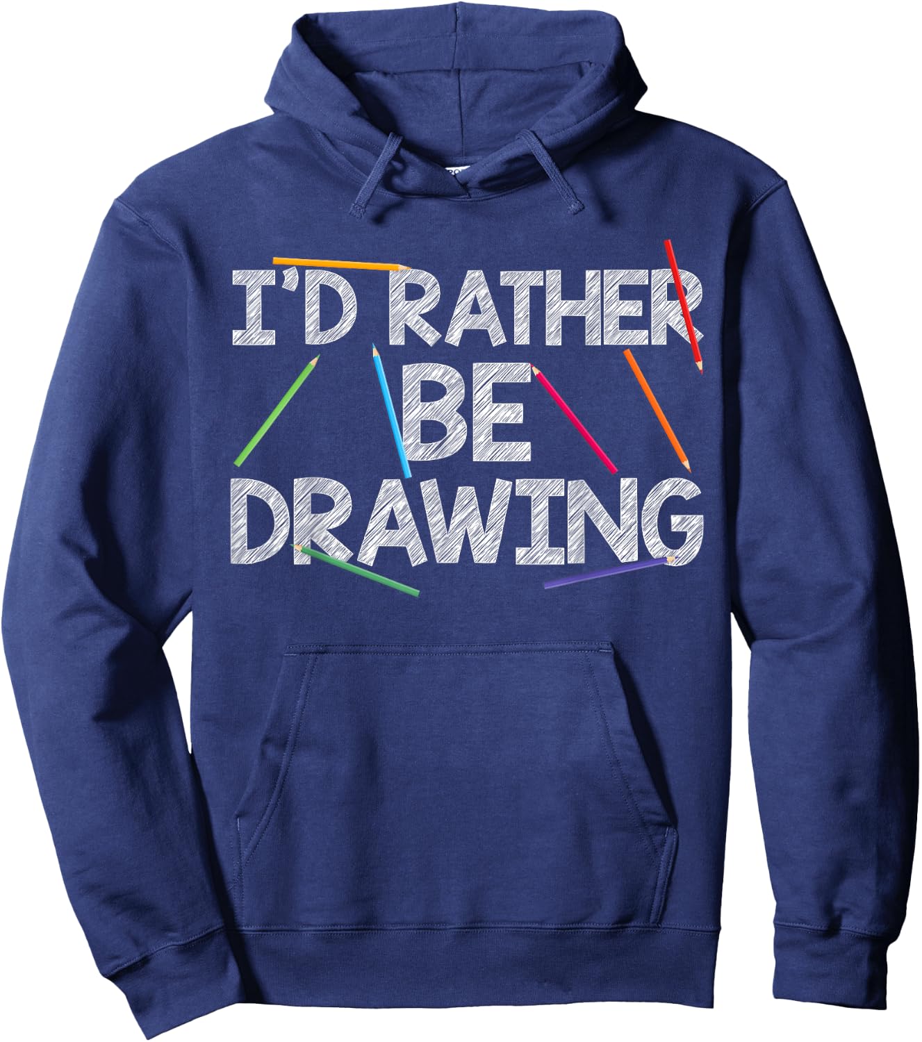 Cool Drawing Art Women Sketch Pencil Artist Lovers Hoodie - Hoodie | Navy