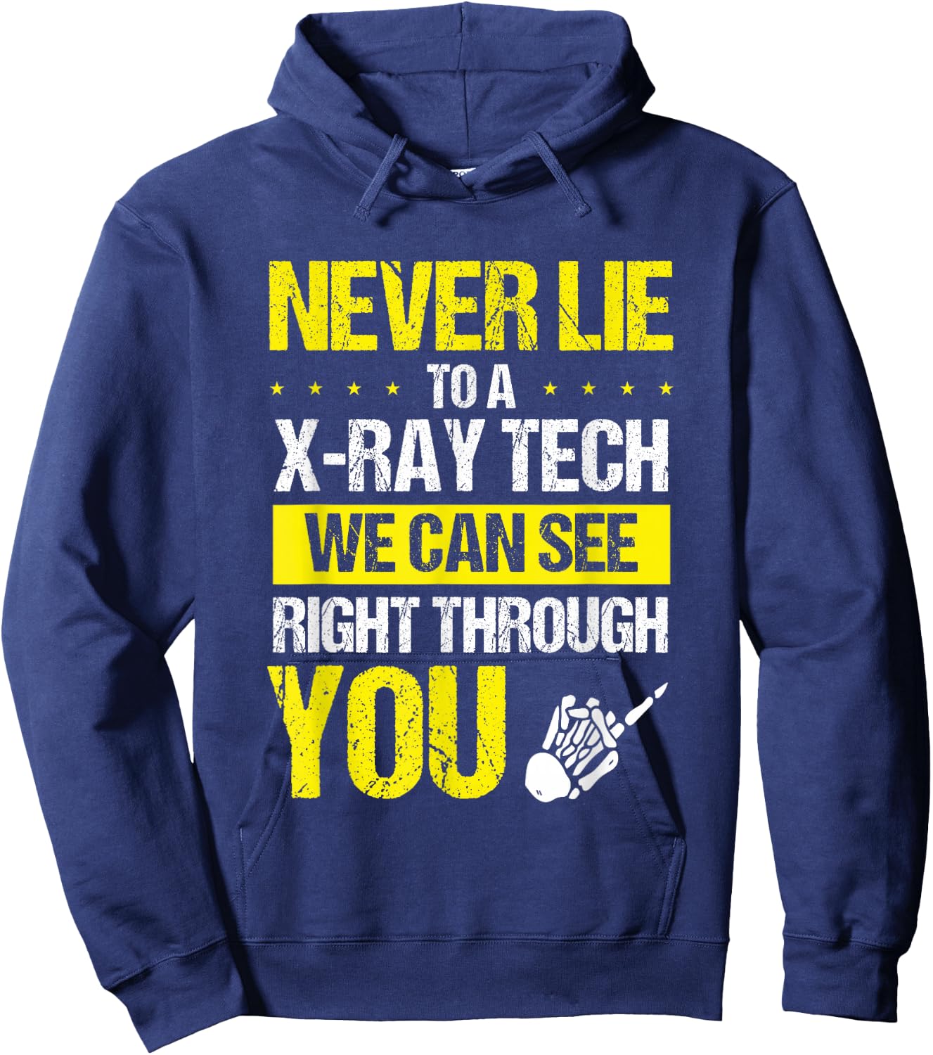 Xray Tech Radiologist Radiographer Rad Tech RTR -Adults Black Skeleton Theme Hoodie - Hoodie | Navy