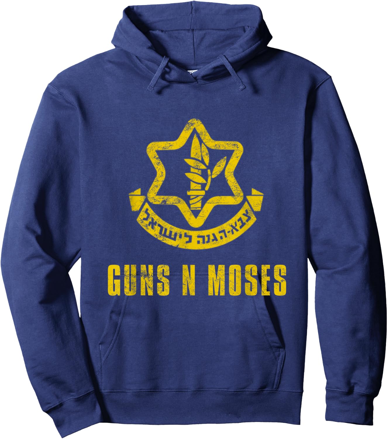 Guns N Moses Israel Defense Forces IDF Tzahal Krav Maga Hoodie - Hoodie | Navy