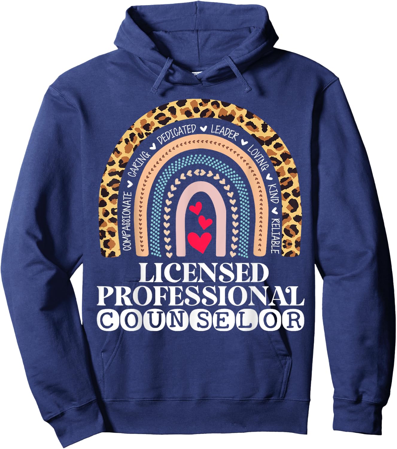 LPC Licensed Professional Counselor School Counseling Office Hoodie - Hoodie | Navy