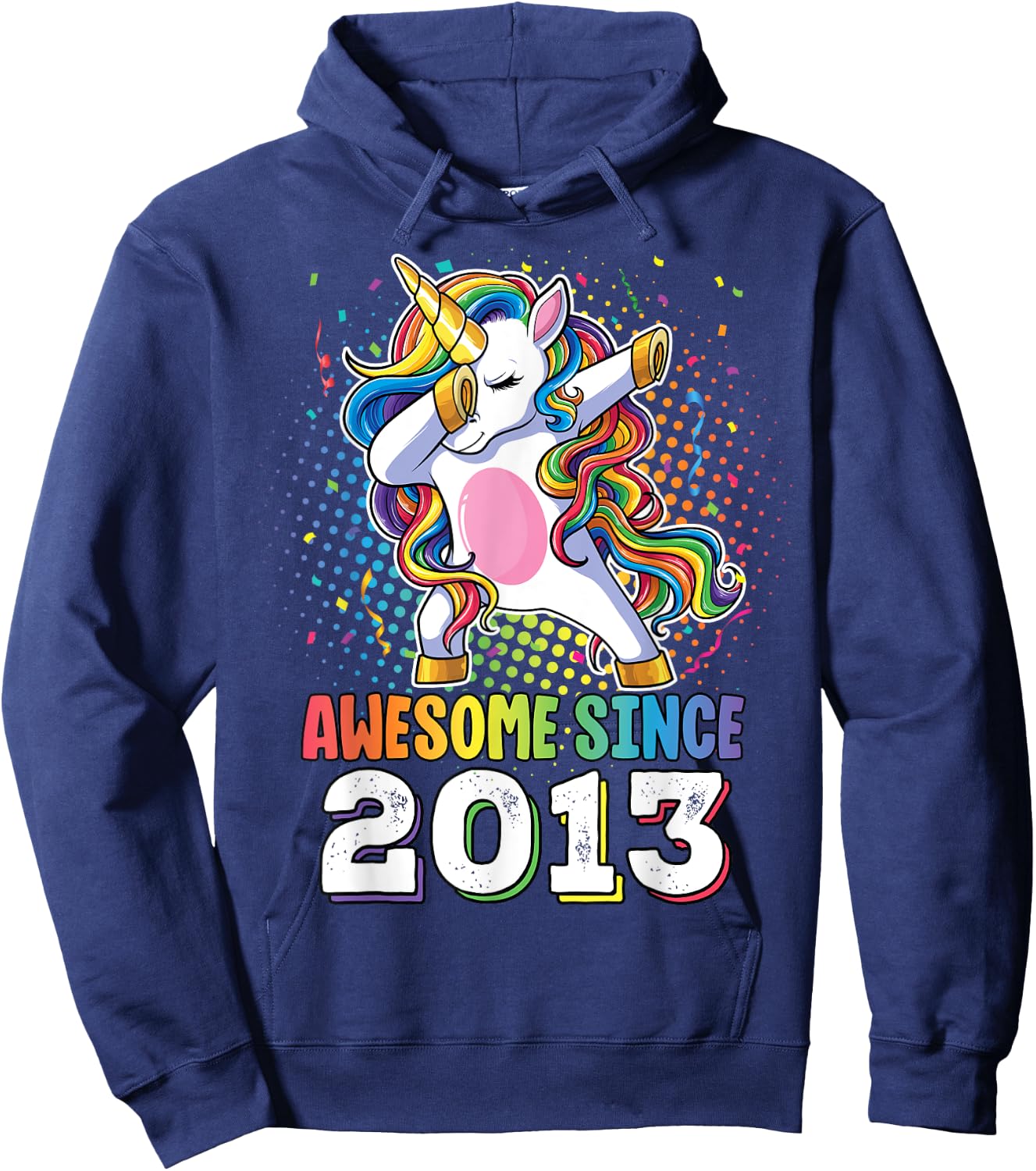 Awesome Since 2013 Shirt Girls 10 Years Old Birthday Hoodie - Hoodie | Navy