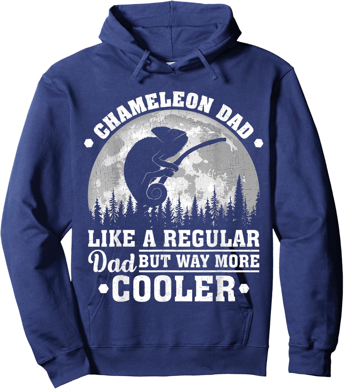 Chameleon Dad Like A Regular Dad Funny Chameleon Fathers Day Hoodie - Hoodie | Navy