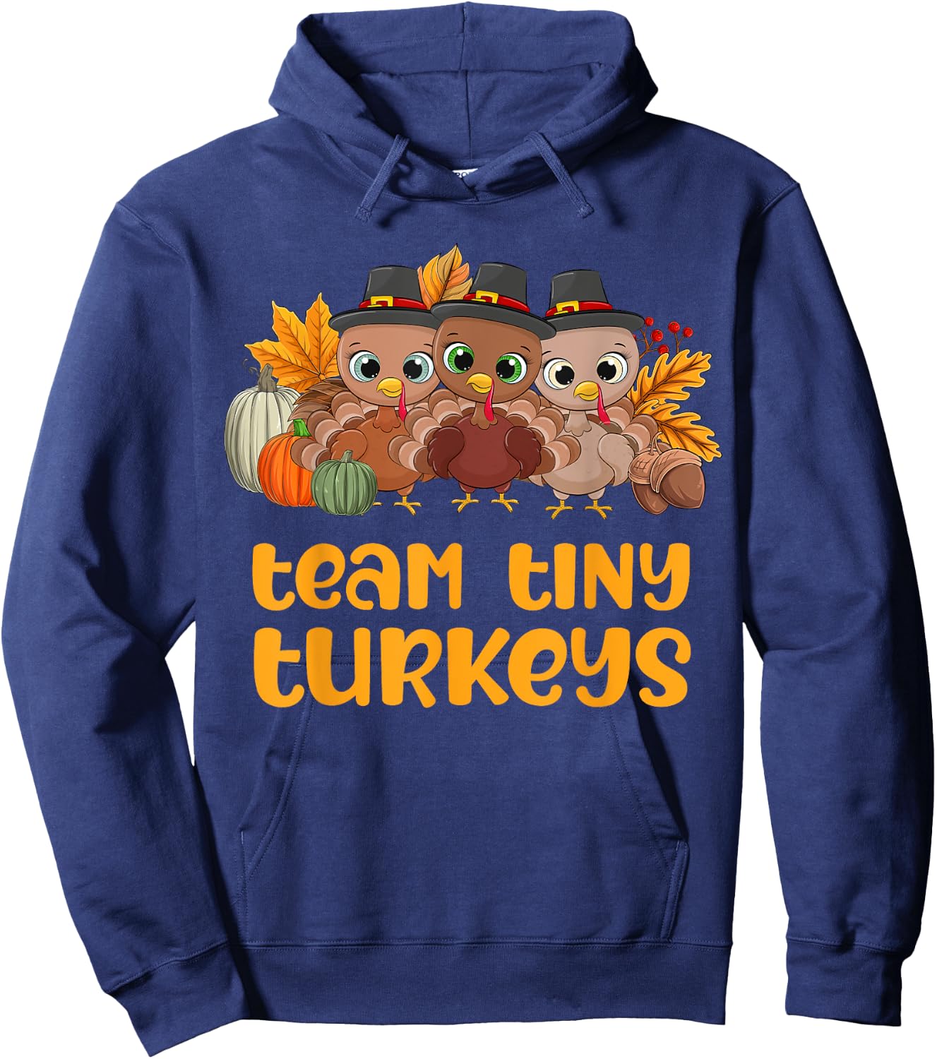 NICU Nurse ICU Neonatal Team Tiny Turkeys Fall Thanksgiving Hoodie - Hoodie | Navy