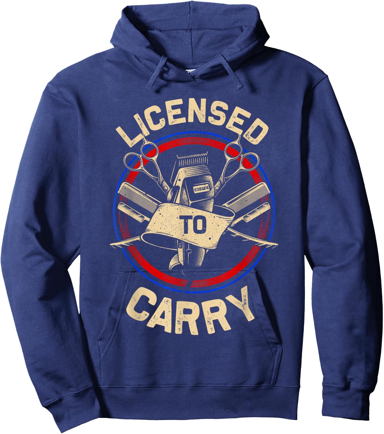 Funny Barber Designs Dad Hairstyling Stylist Tools Hoodie - Hoodie | Navy