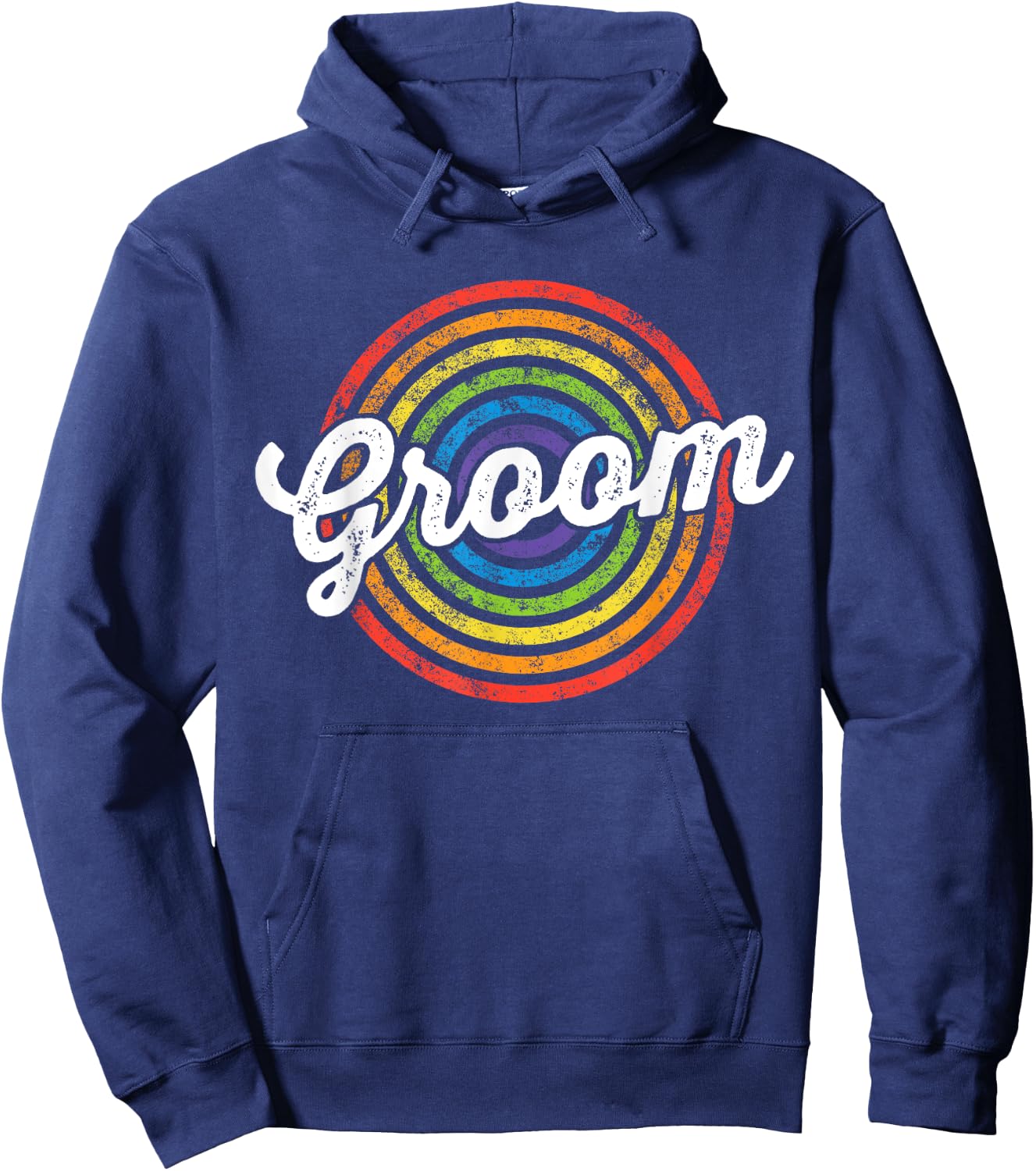 Groom Bachelor Party LGBT Same Sex Gay Wedding Husband Hoodie - Hoodie | Navy